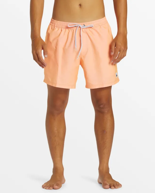 Everyday Solid 15" Swim Trunks - Papaya Punch sold by Quiksilver