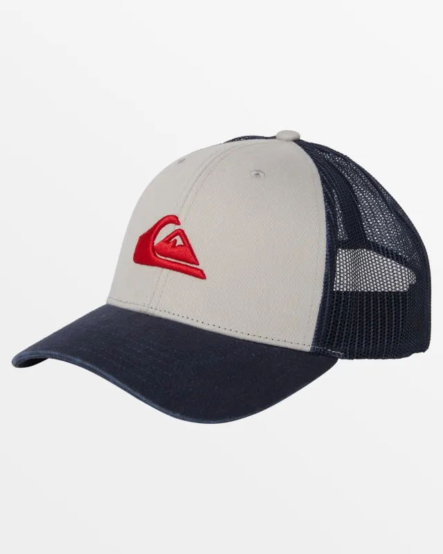 Grounder Trucker Hat - Silver Birch made by Quiksilver