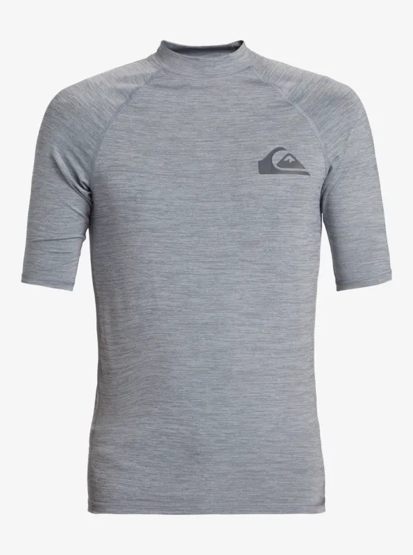 Everyday UPF 50 Short Sleeve Rashguard - Quarry Heather sold by Quiksilver