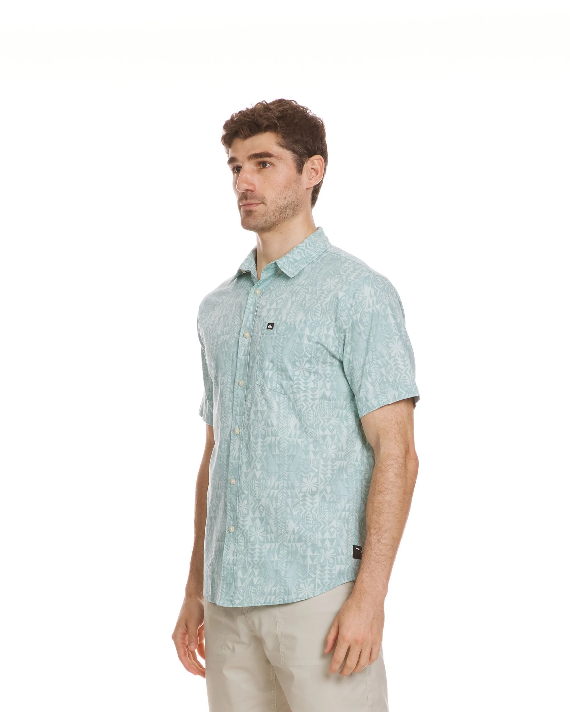 Island Waters Classic Short Sleeve Shirt - Jade Grey sold by Quiksilver product image thumbnail 3
