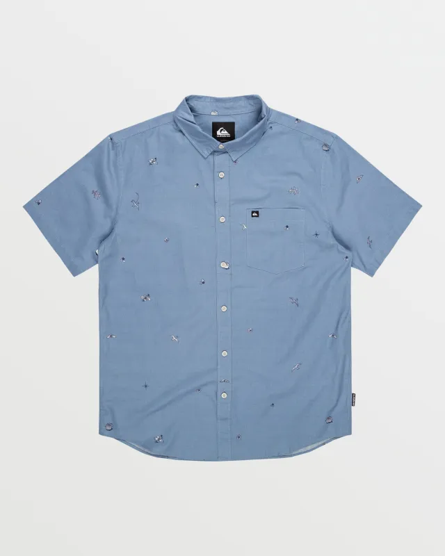 Apero Tropic Mini Classics Short Sleeve Shirt - Coronet Blue Print sold by Quiksilver