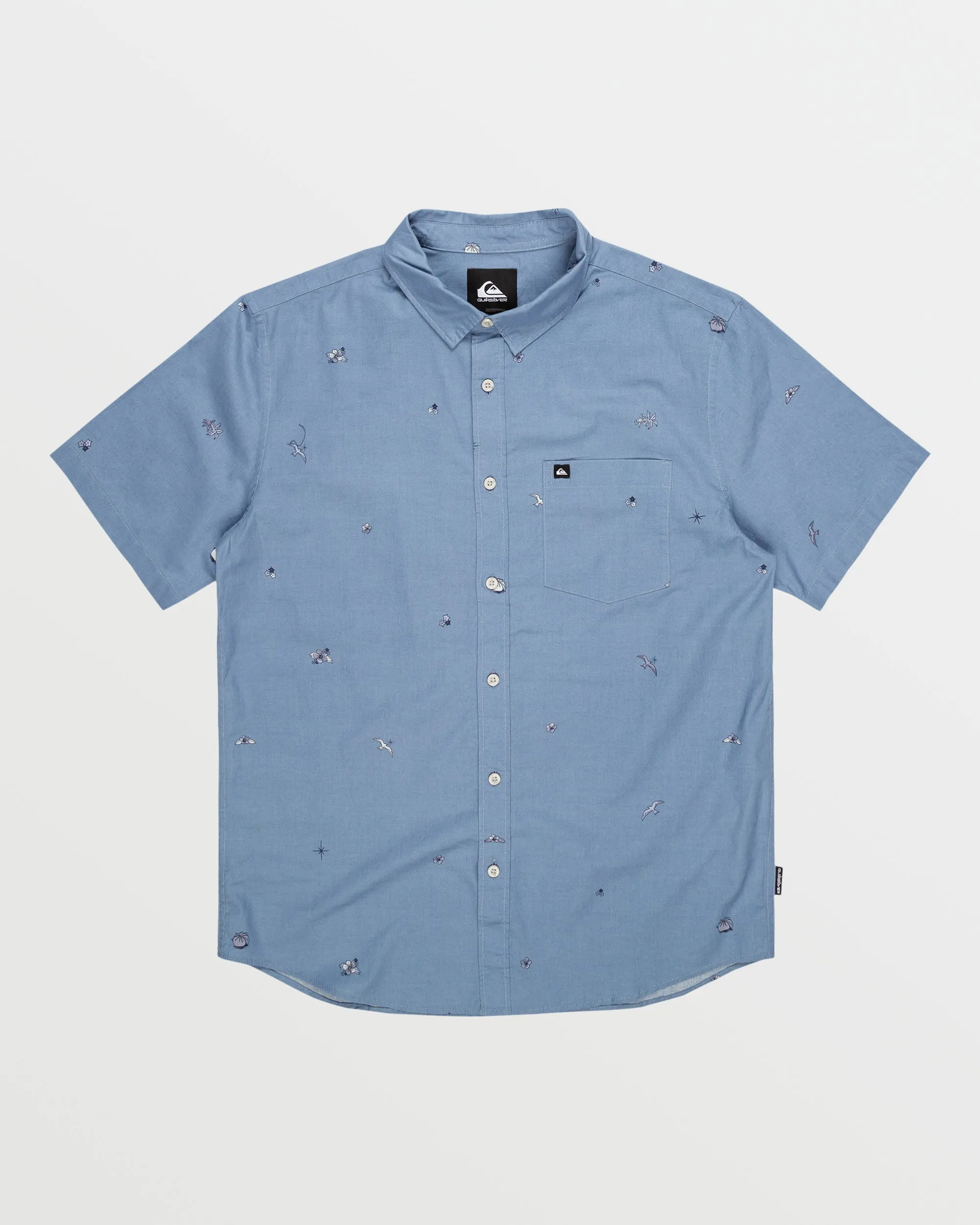 Apero Tropic Mini Classics Short Sleeve Shirt - Coronet Blue Print sold by Quiksilver
