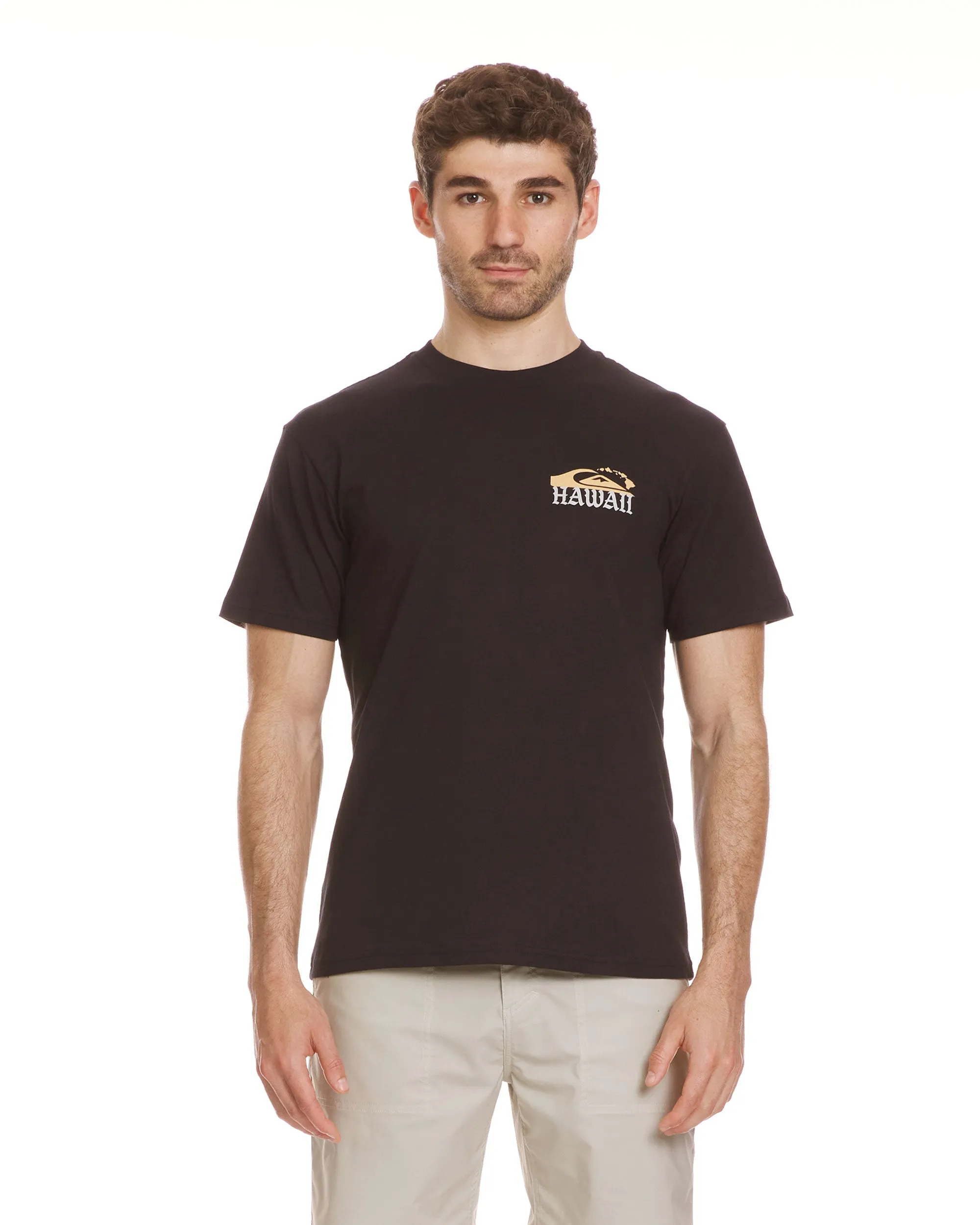 Hawaii Island Print T-Shirt - Black sold by Quiksilver