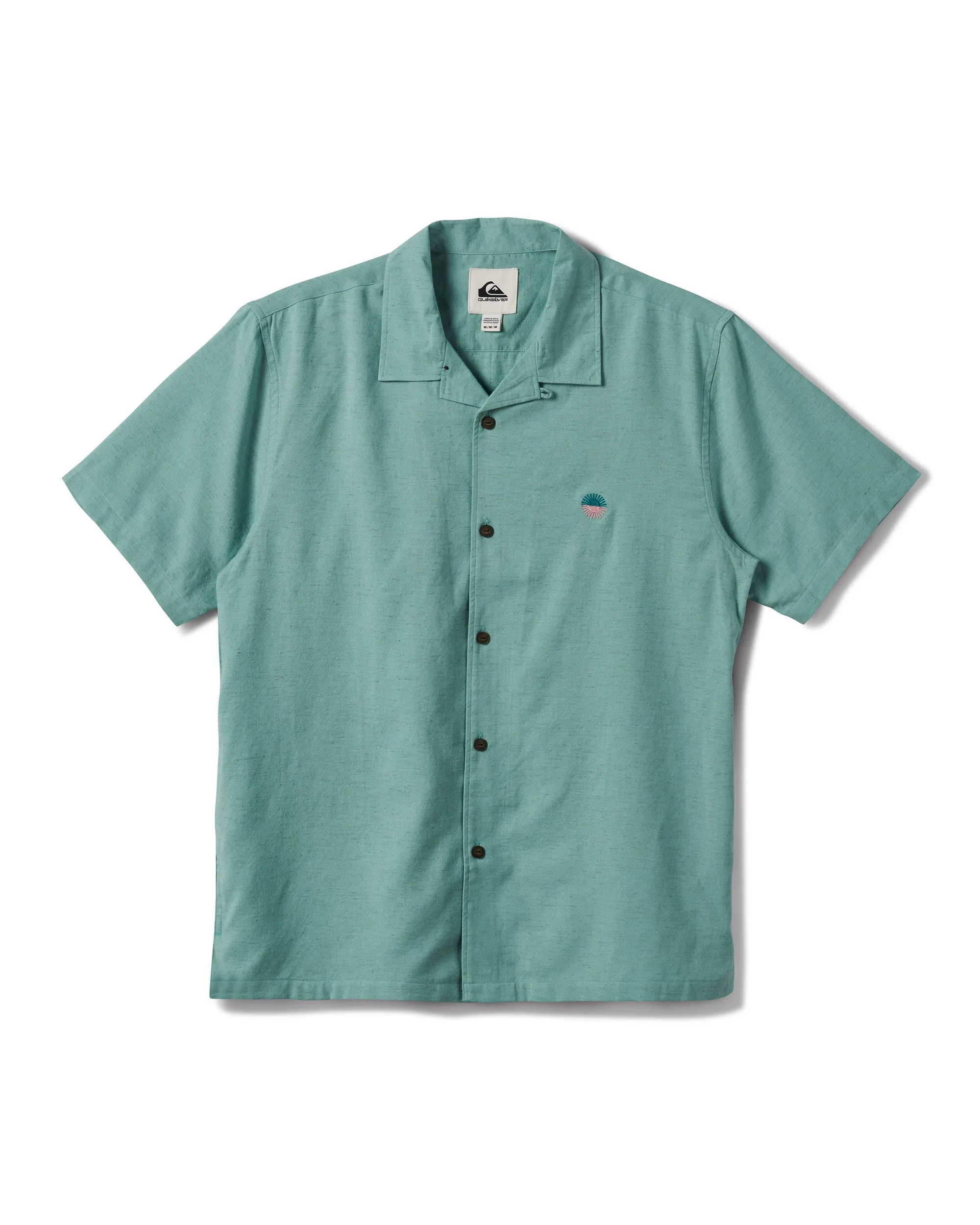 Flecky Island Short Sleeve Shirt - Jade Grey sold by Quiksilver