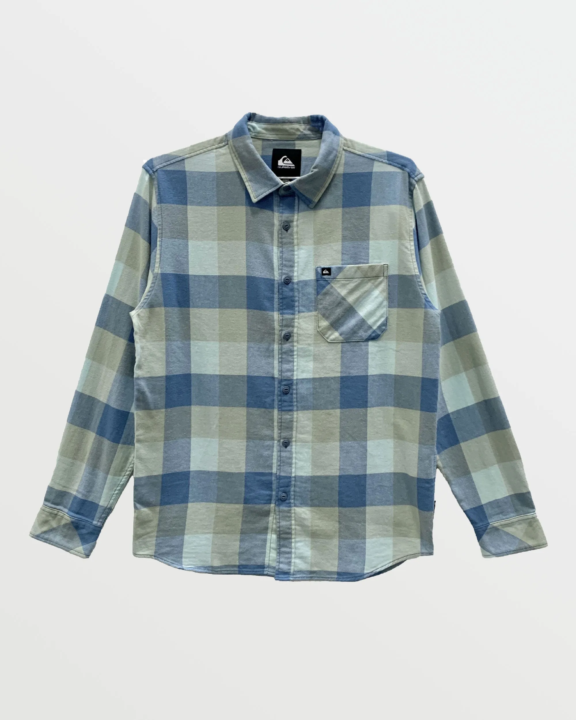 Motherfly Long Sleeve Flannel - Coronet Blue Motherfly Print sold by Quiksilver