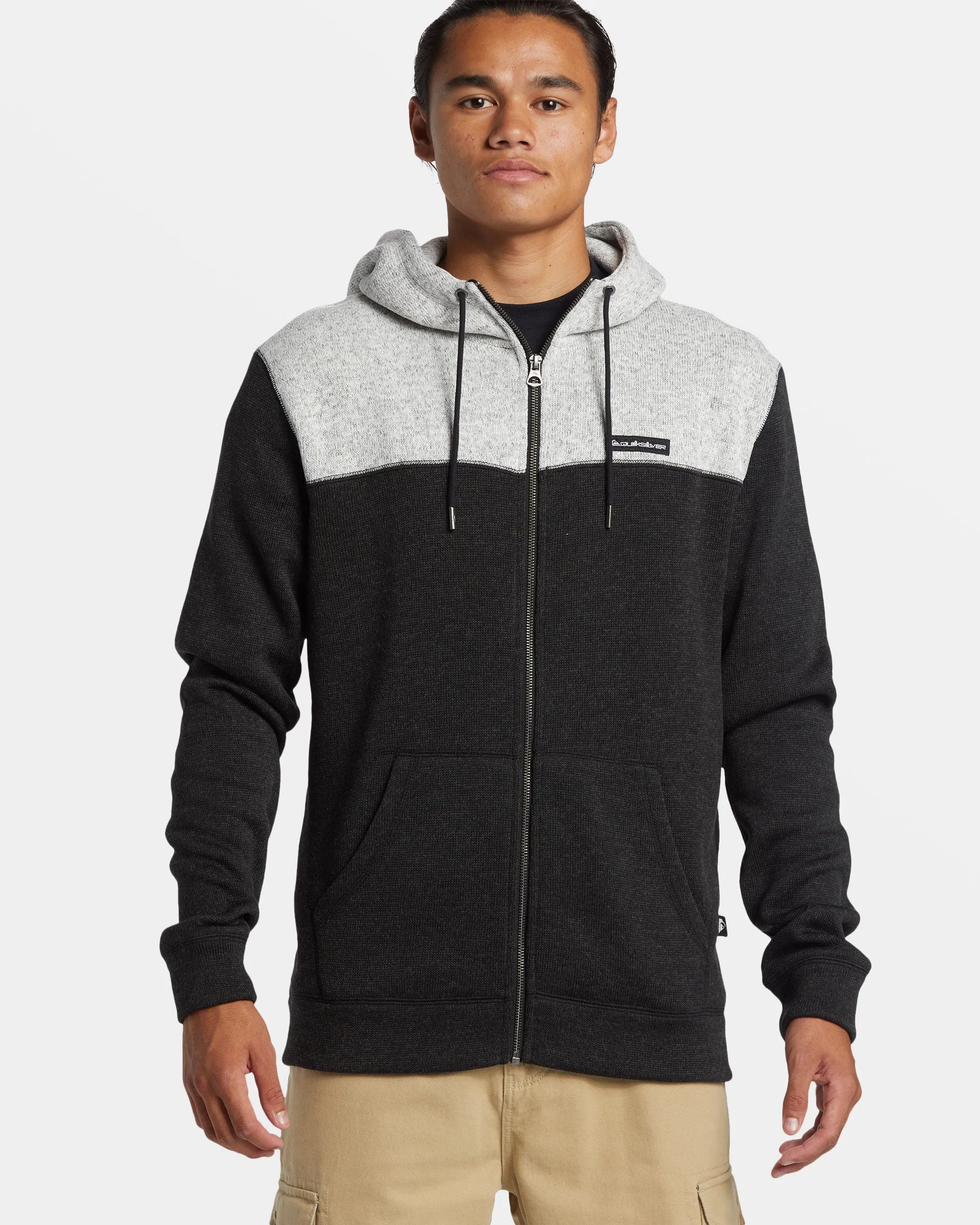 Keller Block Zip Hoodie - Black Heather sold by Quiksilver