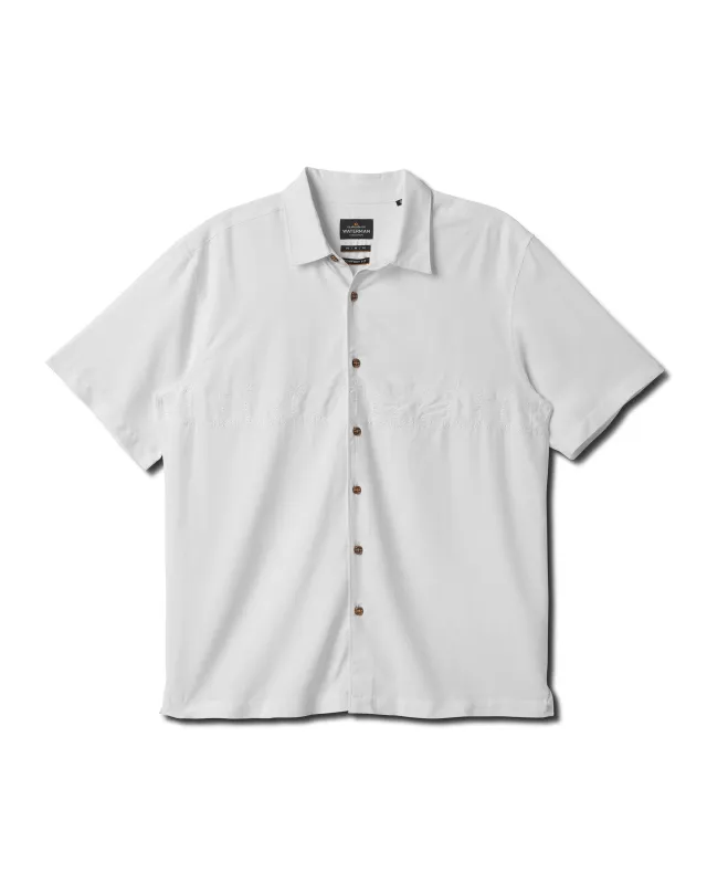 Waterman Tahiti Palms Premium Anti-Wrinkle Shirt - White sold by Quiksilver