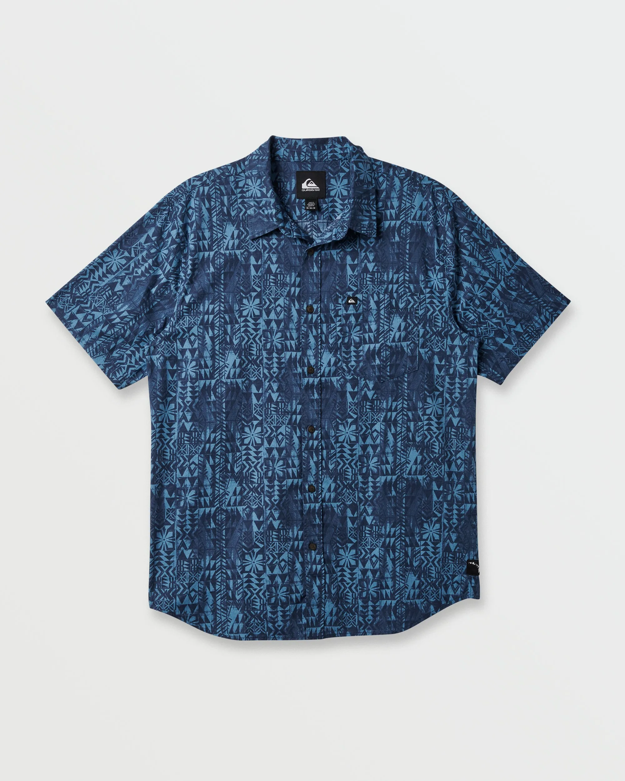 Island Waters Classic Short Sleeve Shirt - Navy sold by Quiksilver