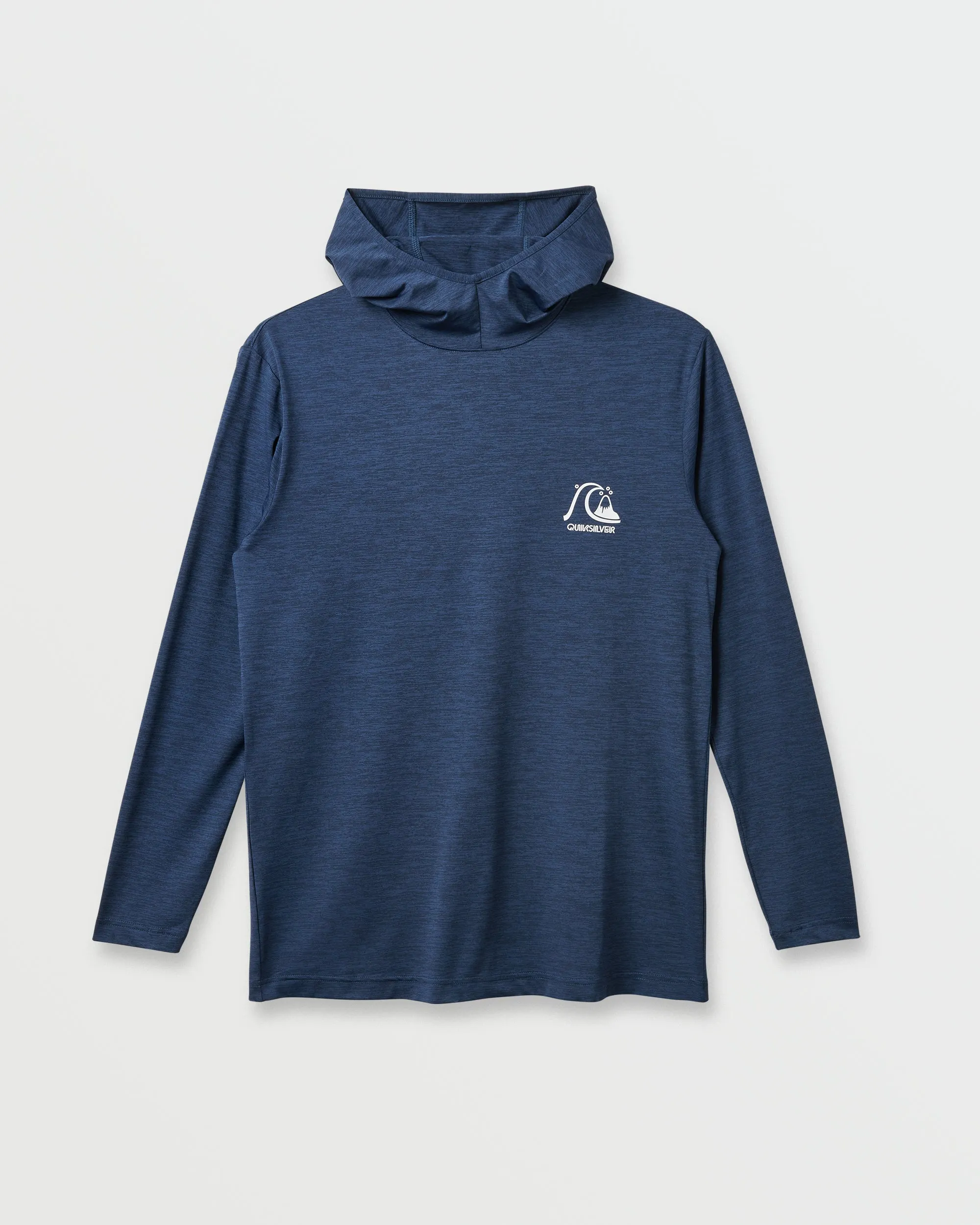 DNA Logo Surf Hood Long Sleeve Surf Tee - Navy Heather sold by Quiksilver