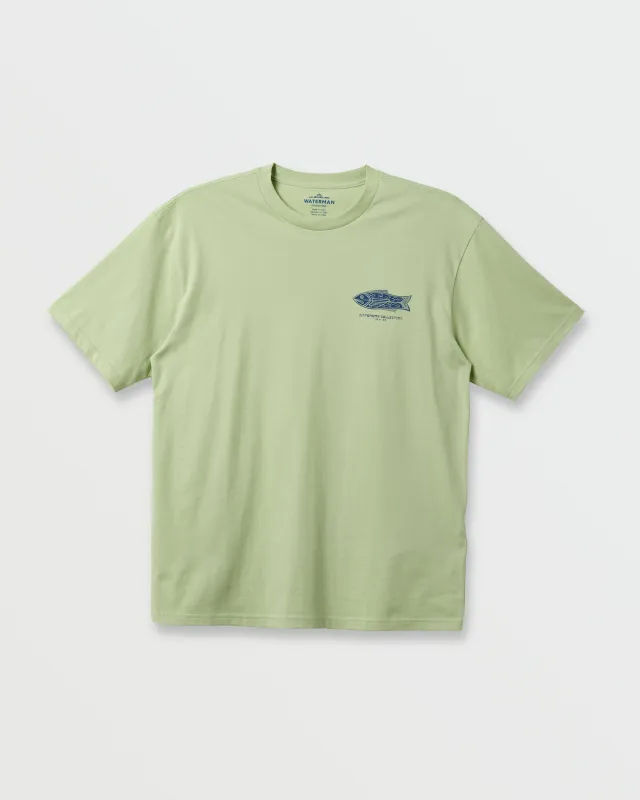 Waterman Frankenfish T-Shirt - Fern Green sold by Quiksilver