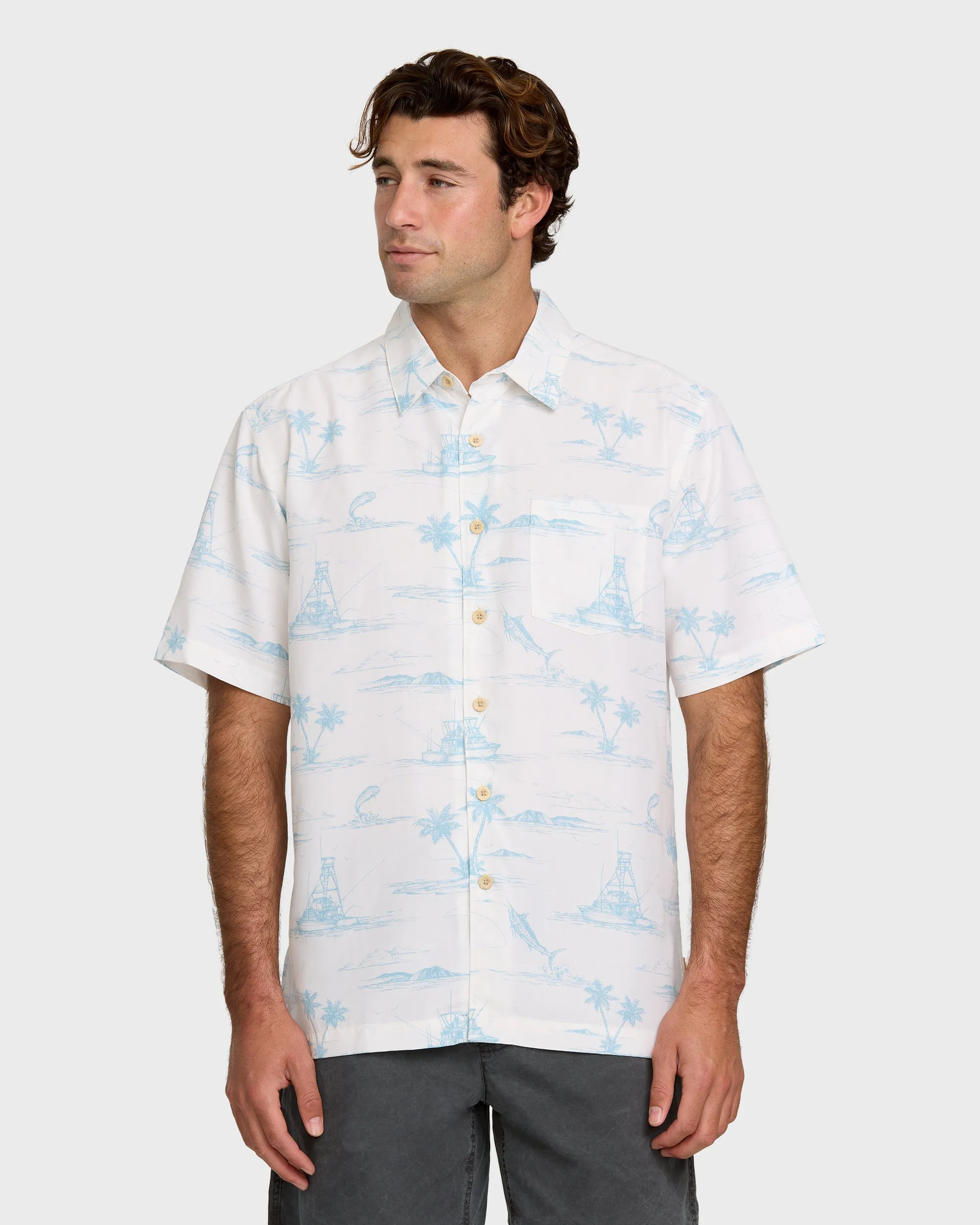 Waterman Paradise Found Shirt - Bone White sold by Quiksilver