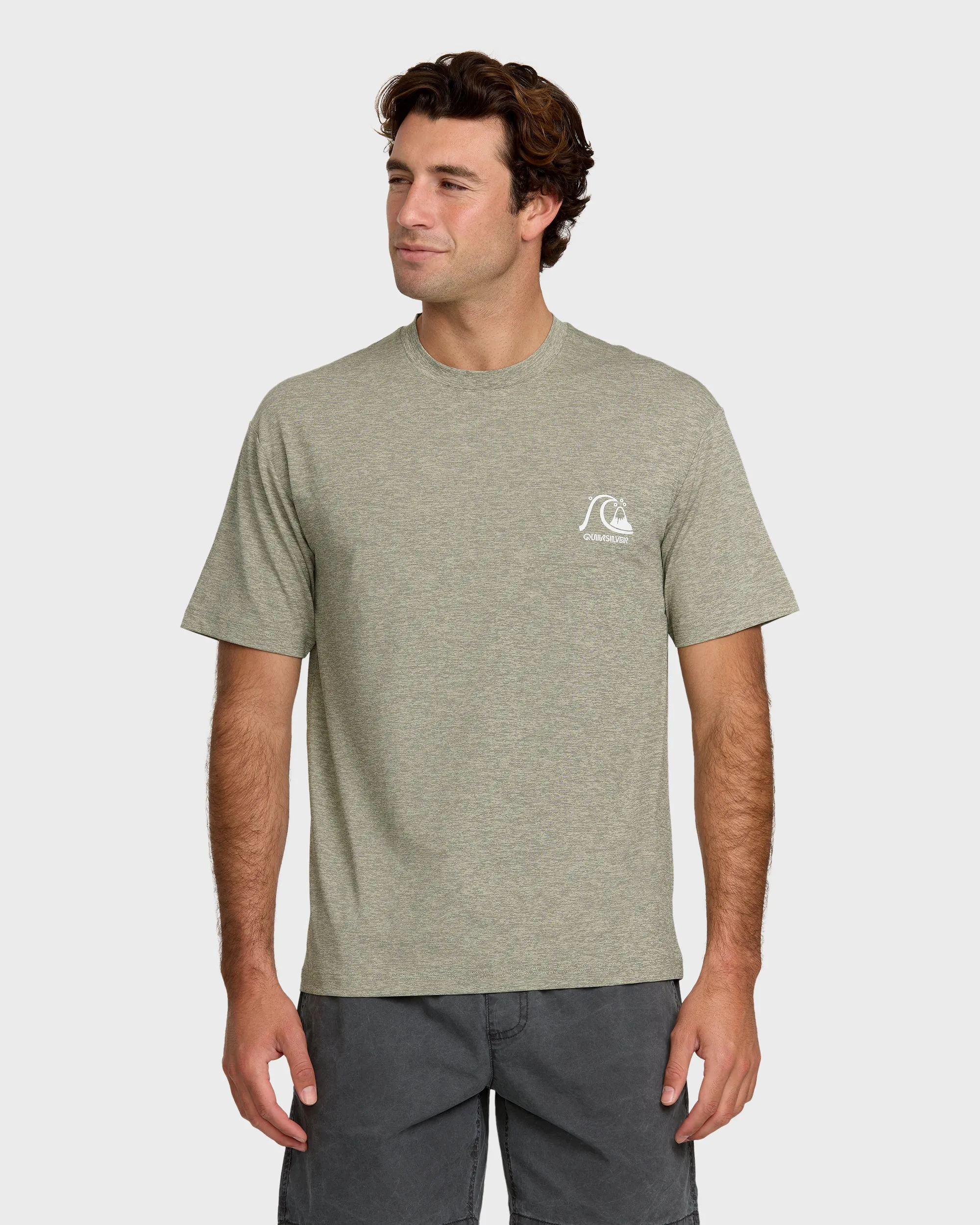 DNA Logo Surf Short Sleeve Surf Tee - Smoked Gray Heather sold by Quiksilver