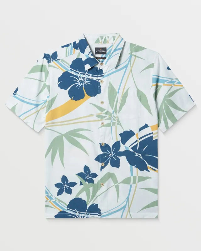 Waterman Split Rock Shirt - Mystic Blue Print sold by Quiksilver