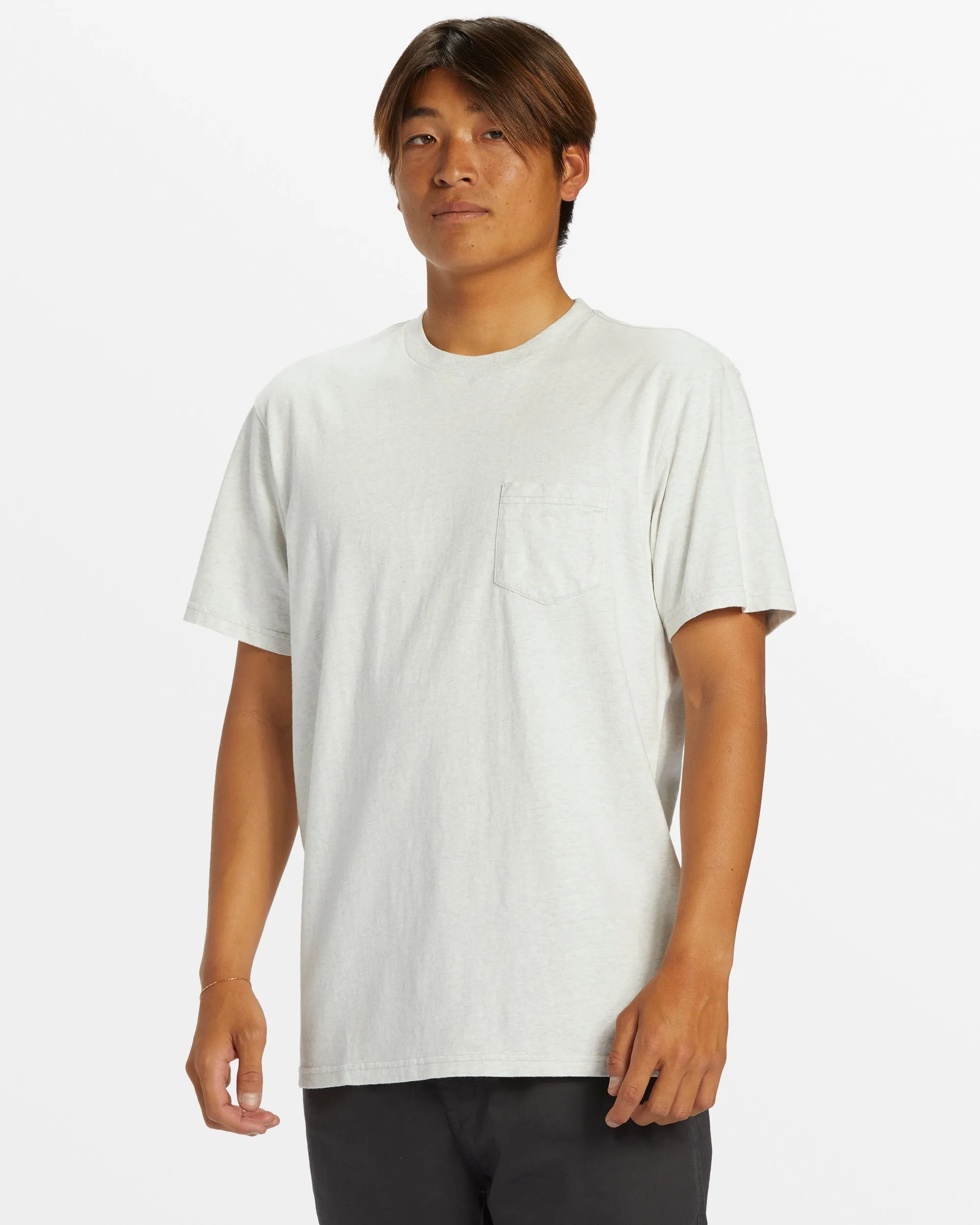 Salt Water Pocket Tee T-Shirt - Snow Heather sold by Quiksilver product image thumbnail 4