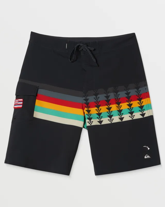 Surfsilk Hawaii Rockies 20" Boardshorts - Black sold by Quiksilver