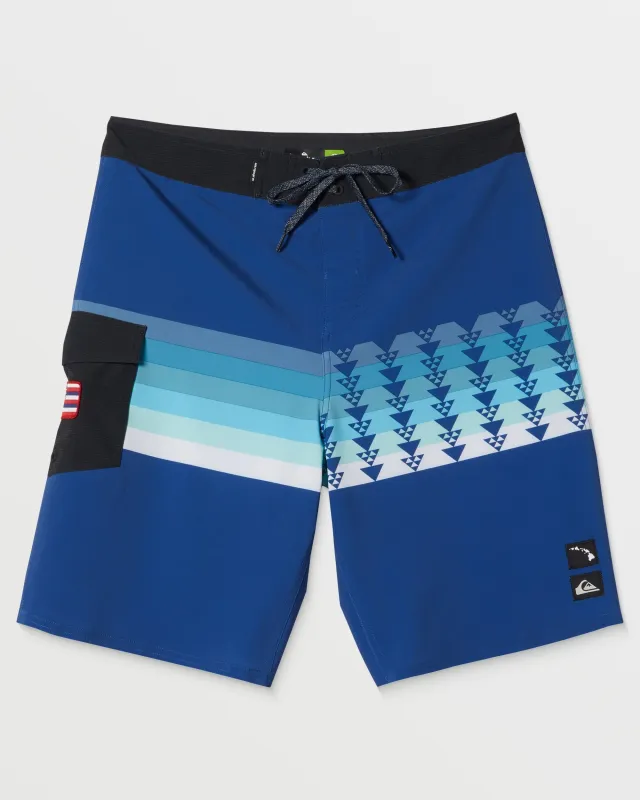 Surfsilk Hawaii Rockies 20" Boardshorts - Monaco Blue Print sold by Quiksilver