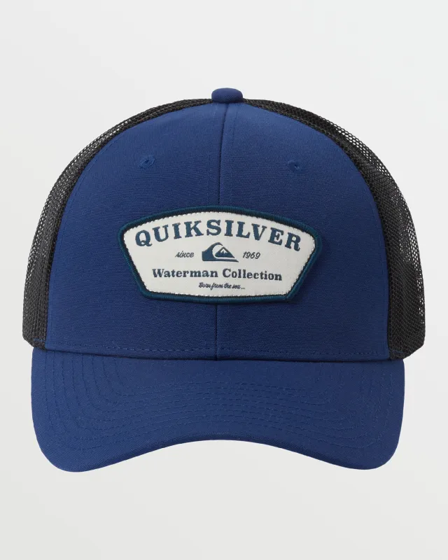 Waterman Hook Minded Trucker Hat - Majolica Blue sold by Quiksilver