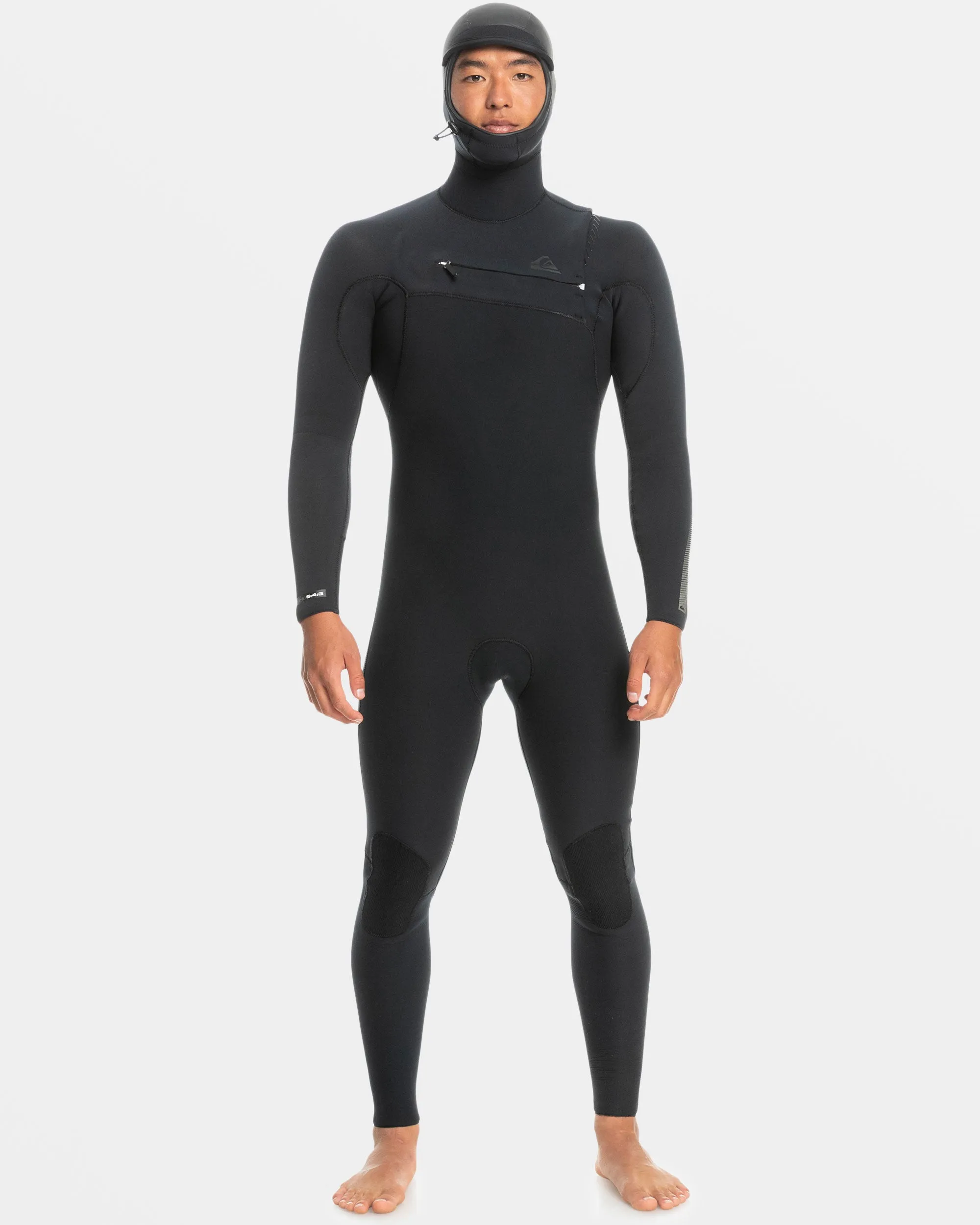5/4/3mm Highline Hooded GBS Chest Zip Wetsuit - Black sold by Quiksilver