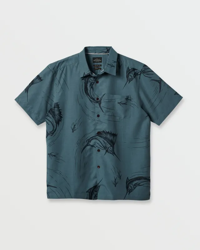 Waterman The Chase Short Sleeve Shirt - Sea Blue sold by Quiksilver