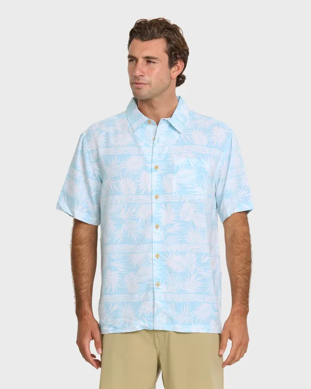 Waterman Fern Garden Short Sleeve Shirt - Beach Blue sold by Quiksilver