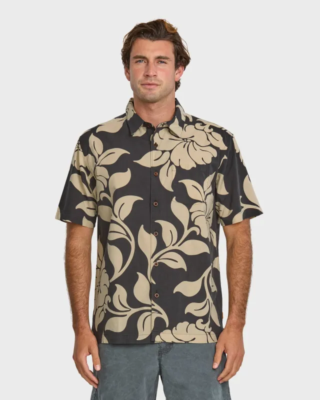 Waterman All Time Pareo Short Sleeve Shirt - Phantom sold by Quiksilver
