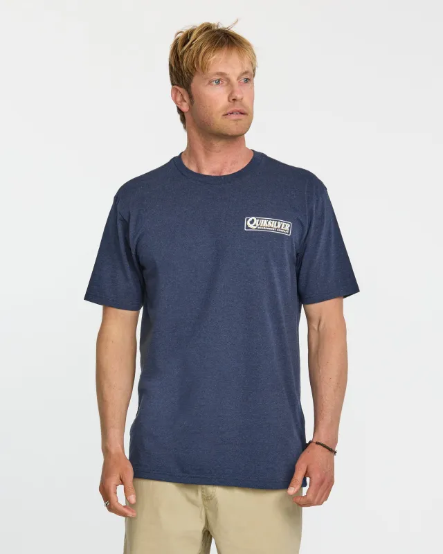 Garage Sign T-Shirt - Navy Heather sold by Quiksilver