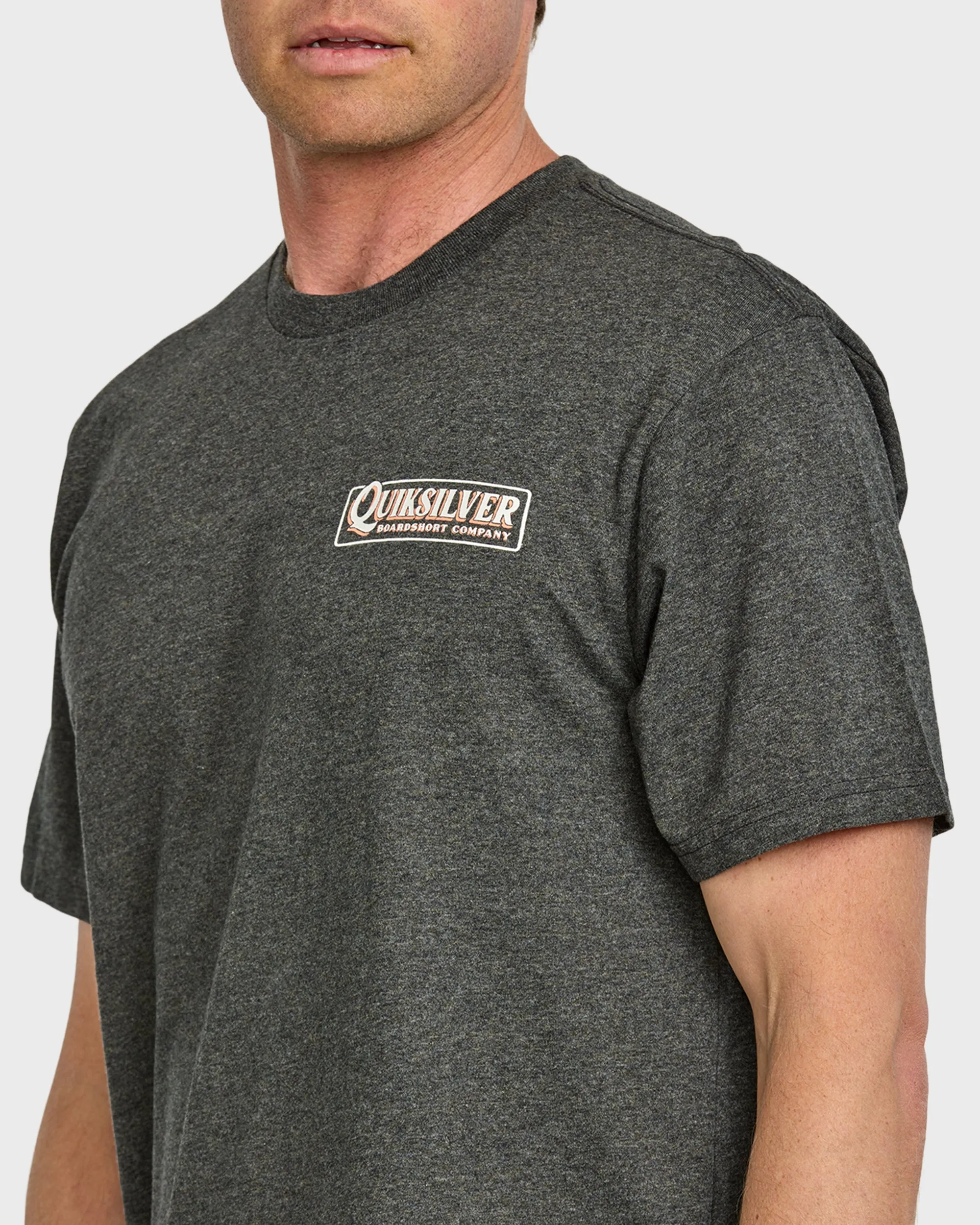 Garage Sign T-Shirt - Charcoal Heather sold by Quiksilver product image thumbnail 5
