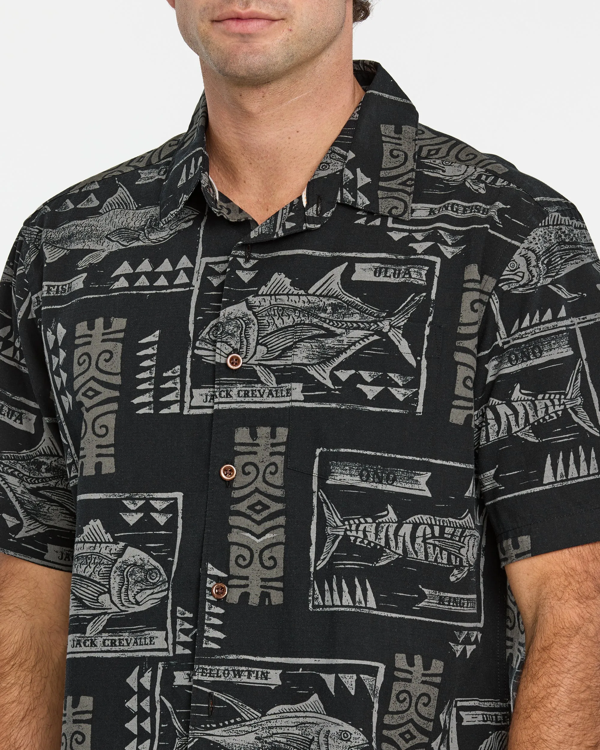 Waterman Block Fish Short Sleeve Shirt - Black sold by Quiksilver product image thumbnail 5