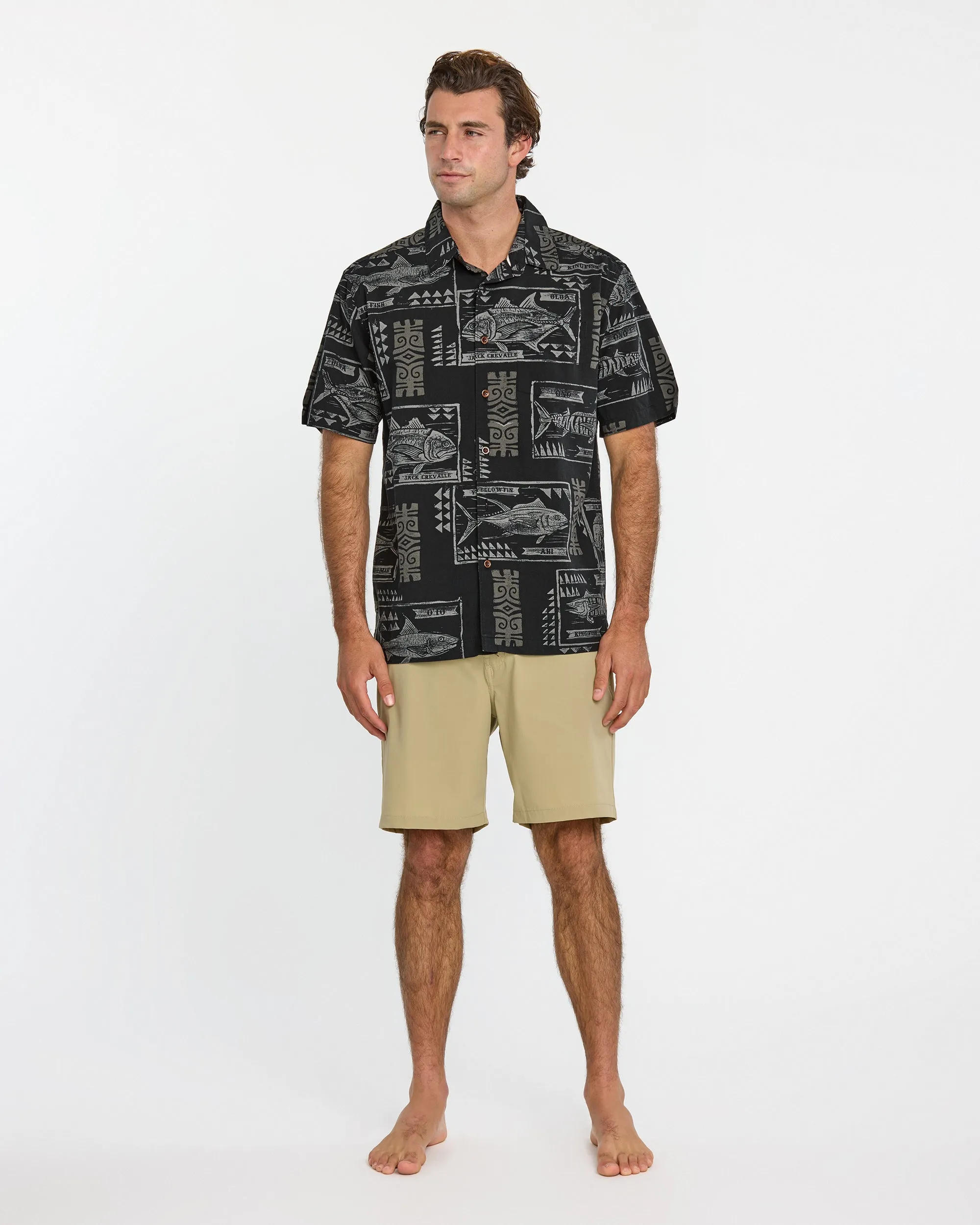 Waterman Block Fish Short Sleeve Shirt - Black sold by Quiksilver product image thumbnail 3