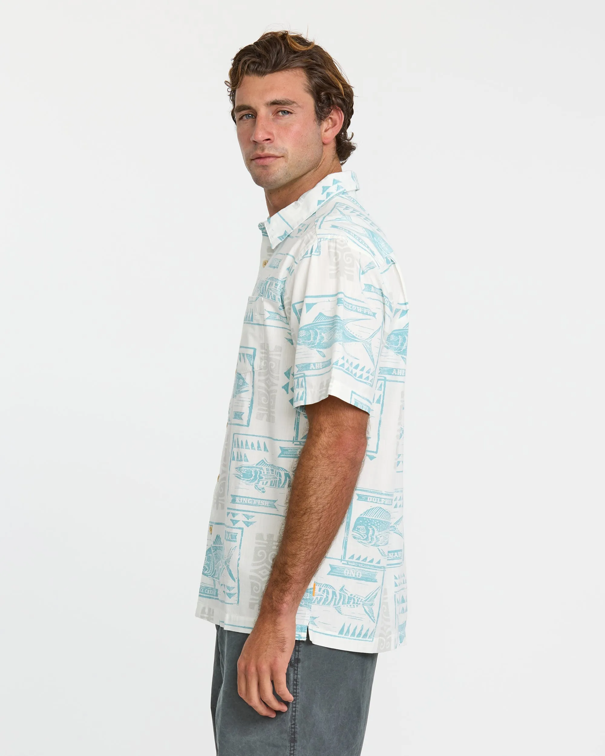 Waterman Block Fish Short Sleeve Shirt - White sold by Quiksilver product image thumbnail 4