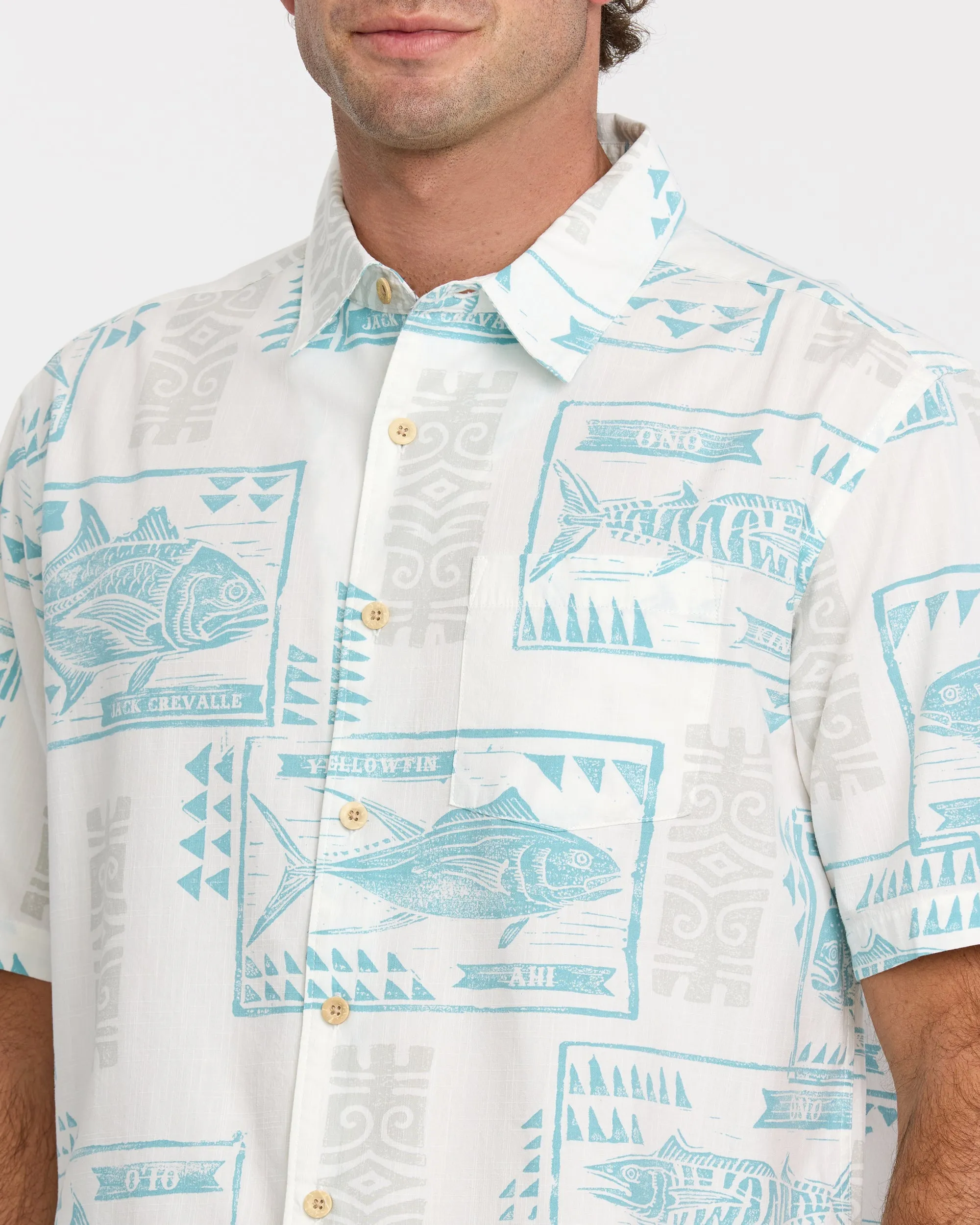 Waterman Block Fish Short Sleeve Shirt - White sold by Quiksilver product image thumbnail 5