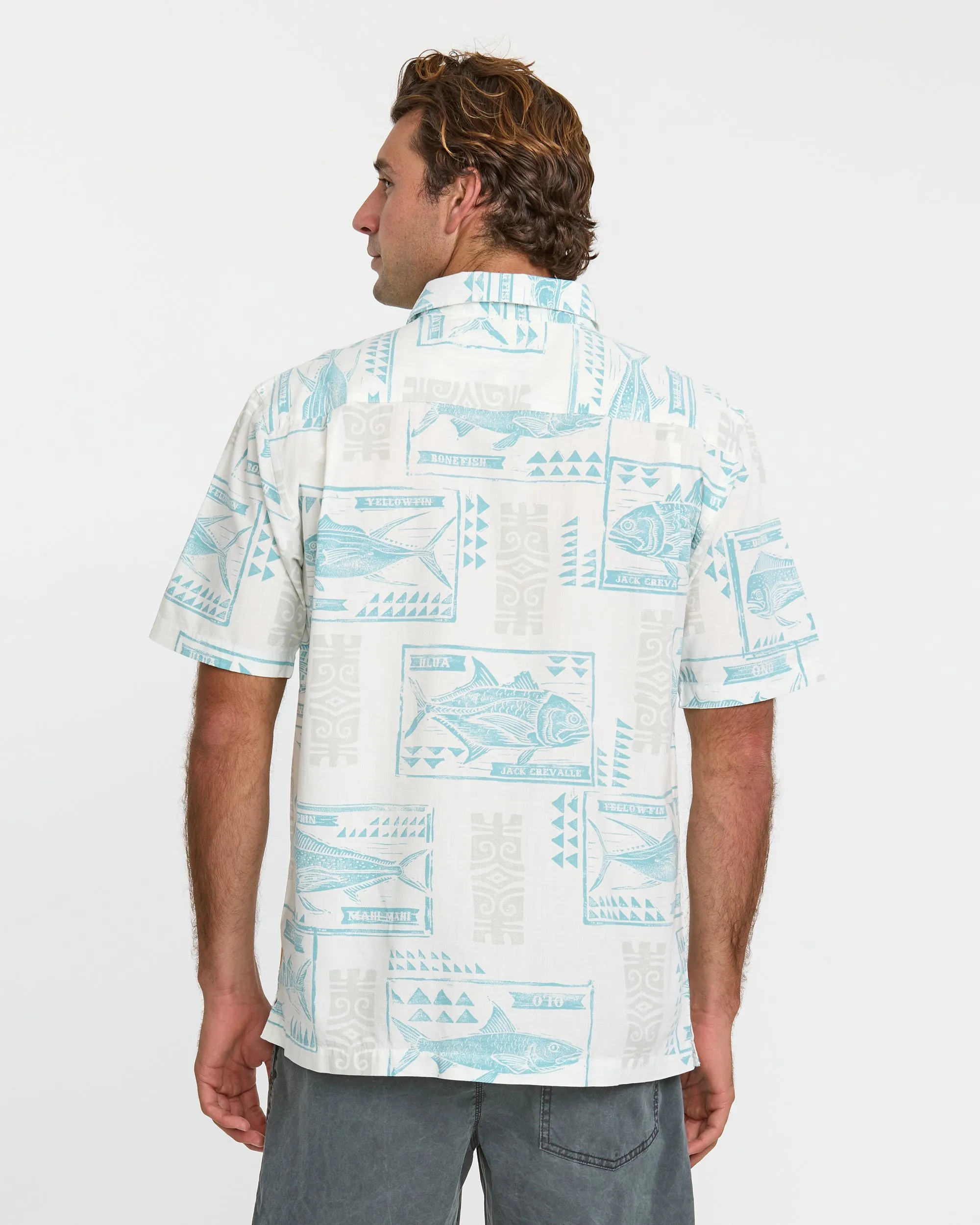 Waterman Block Fish Short Sleeve Shirt - White sold by Quiksilver product image thumbnail 2