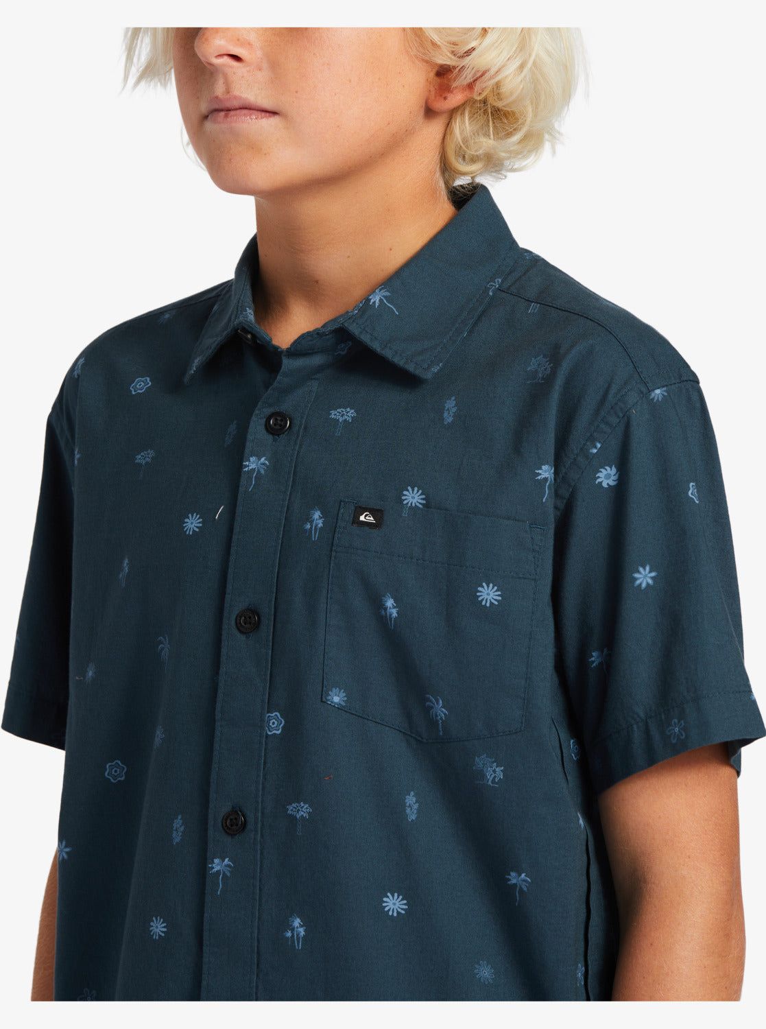 Boys 8-16 Heat Wave Short Sleeve Woven Shirt - Midnight Navy sold by Quiksilver product image thumbnail 3