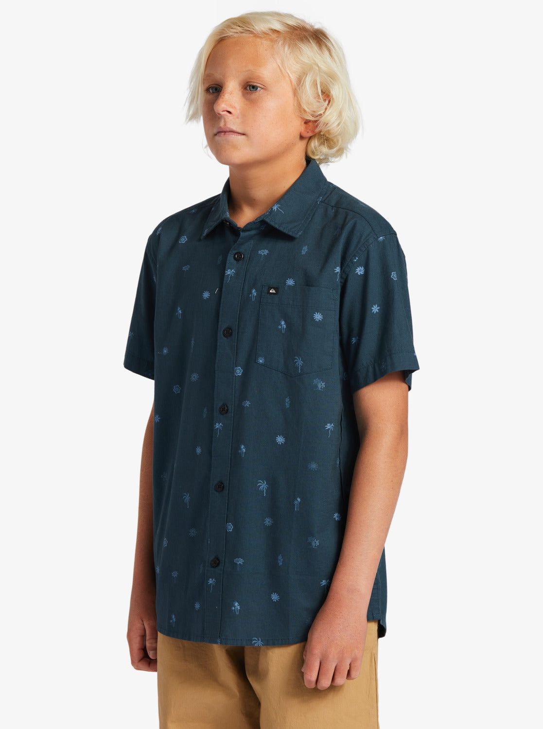Boys 8-16 Heat Wave Short Sleeve Woven Shirt - Midnight Navy sold by Quiksilver product image thumbnail 2