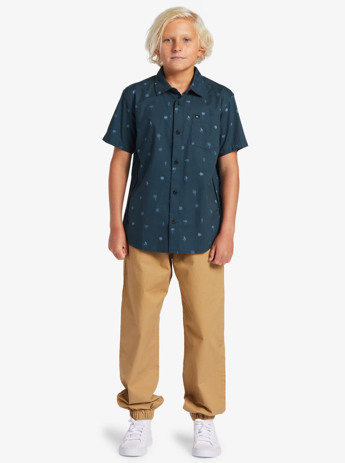 Boys 8-16 Heat Wave Short Sleeve Woven Shirt - Midnight Navy sold by Quiksilver product image thumbnail 4