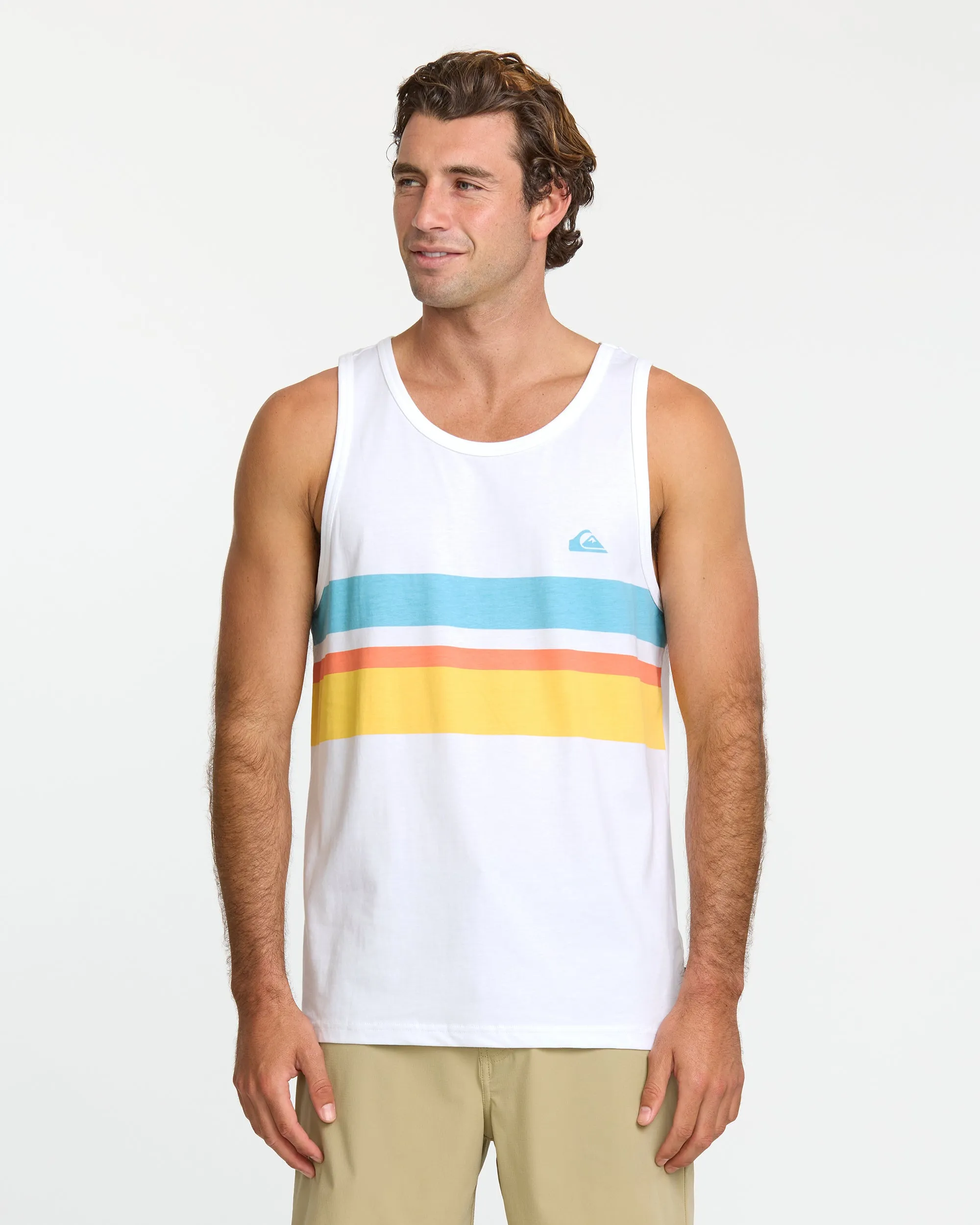 Everyday Stripe Tank - White sold by Quiksilver