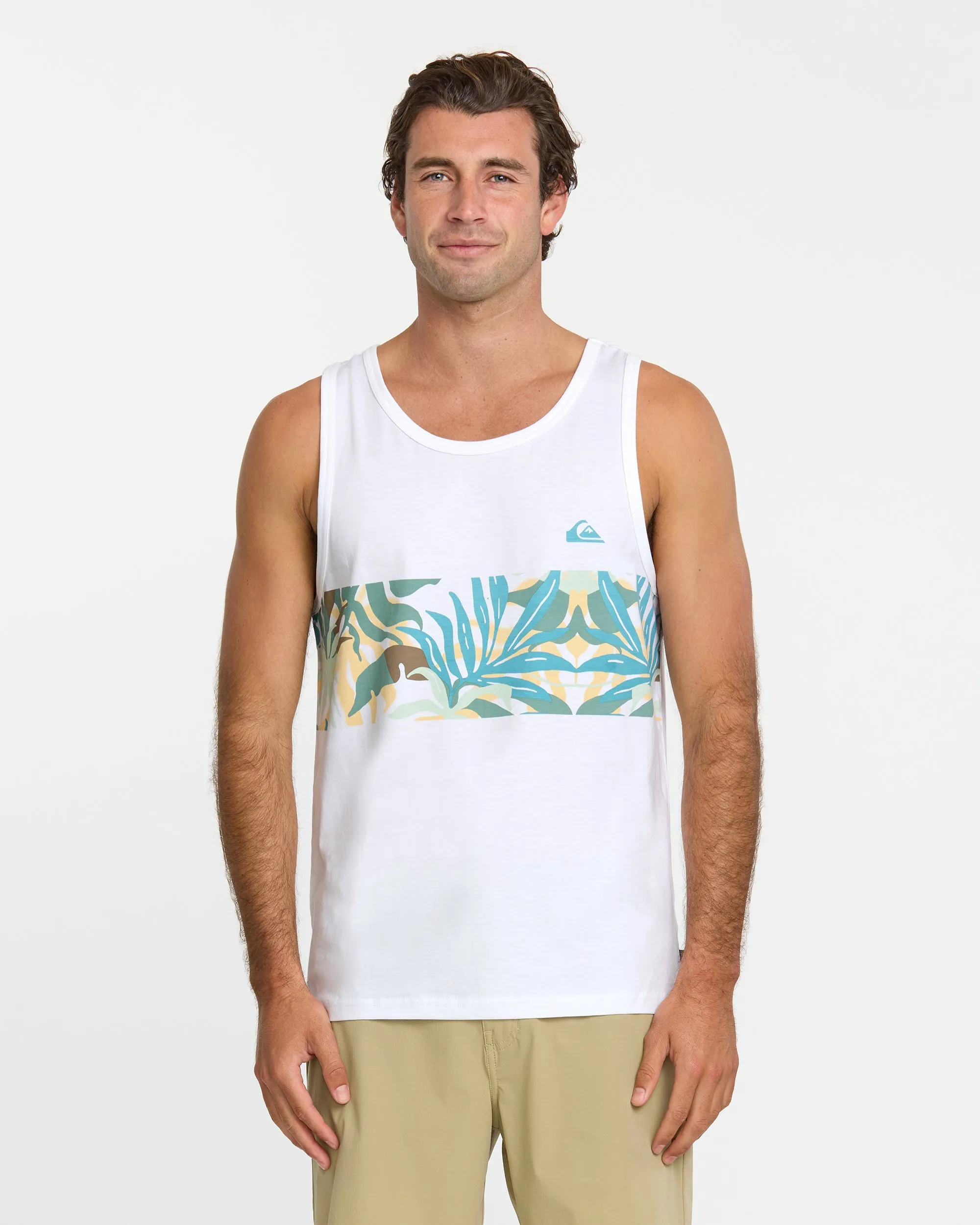 Blueweed Stripe Tank - White sold by Quiksilver