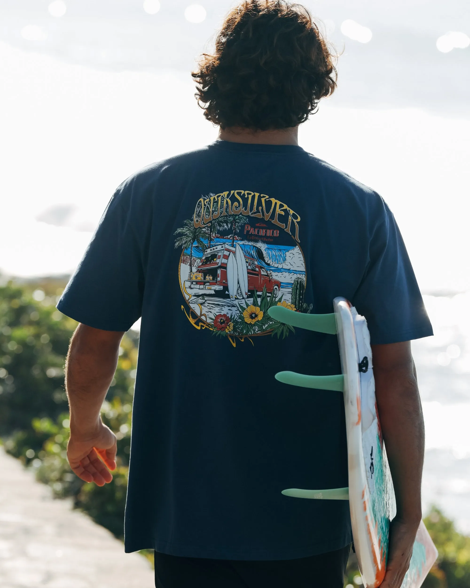 Quiksilver x Pacifico Search For Beauty T-Shirt - Navy sold by Quiksilver