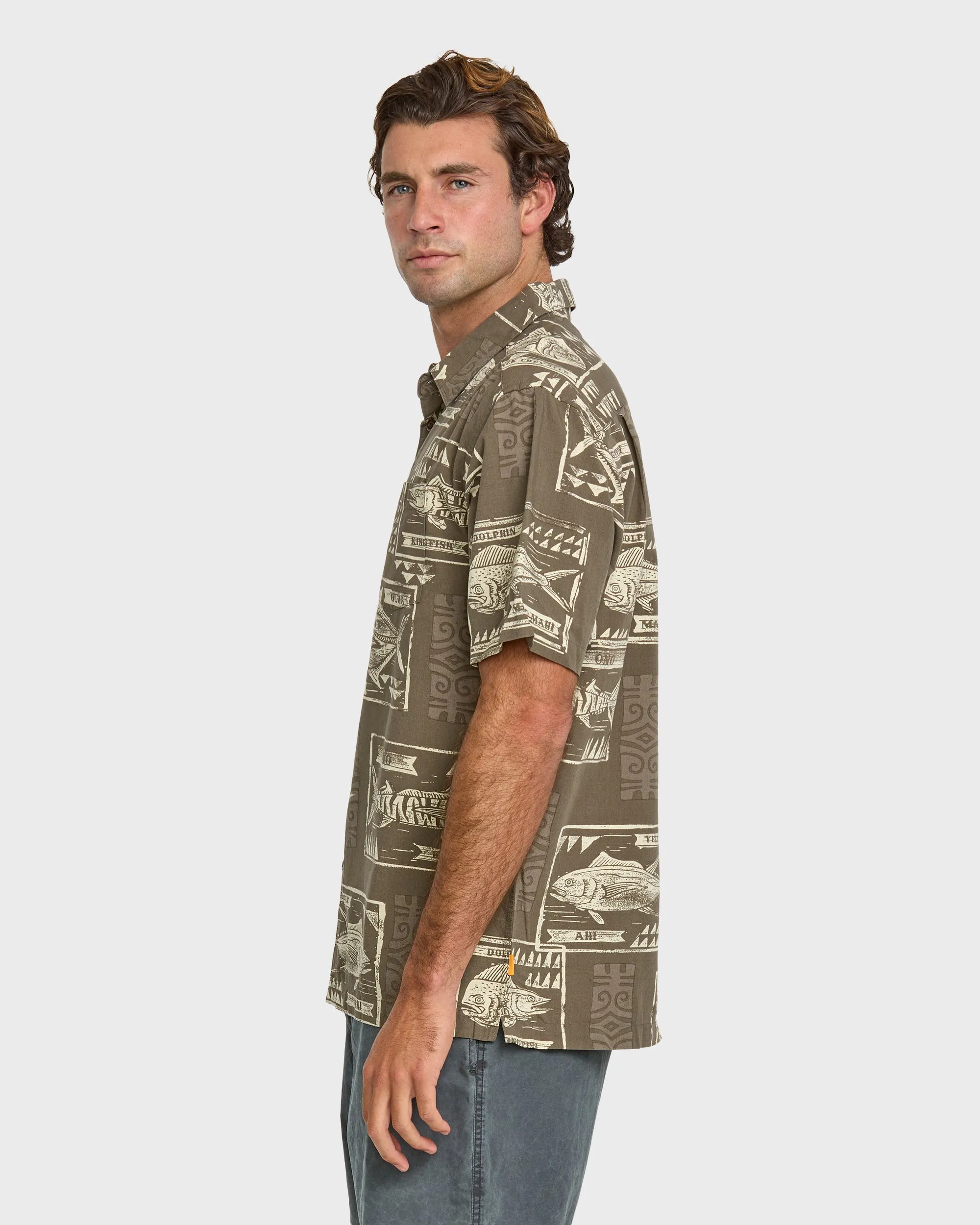 Waterman Block Fish Short Sleeve Shirt - Coconut sold by Quiksilver product image thumbnail 4