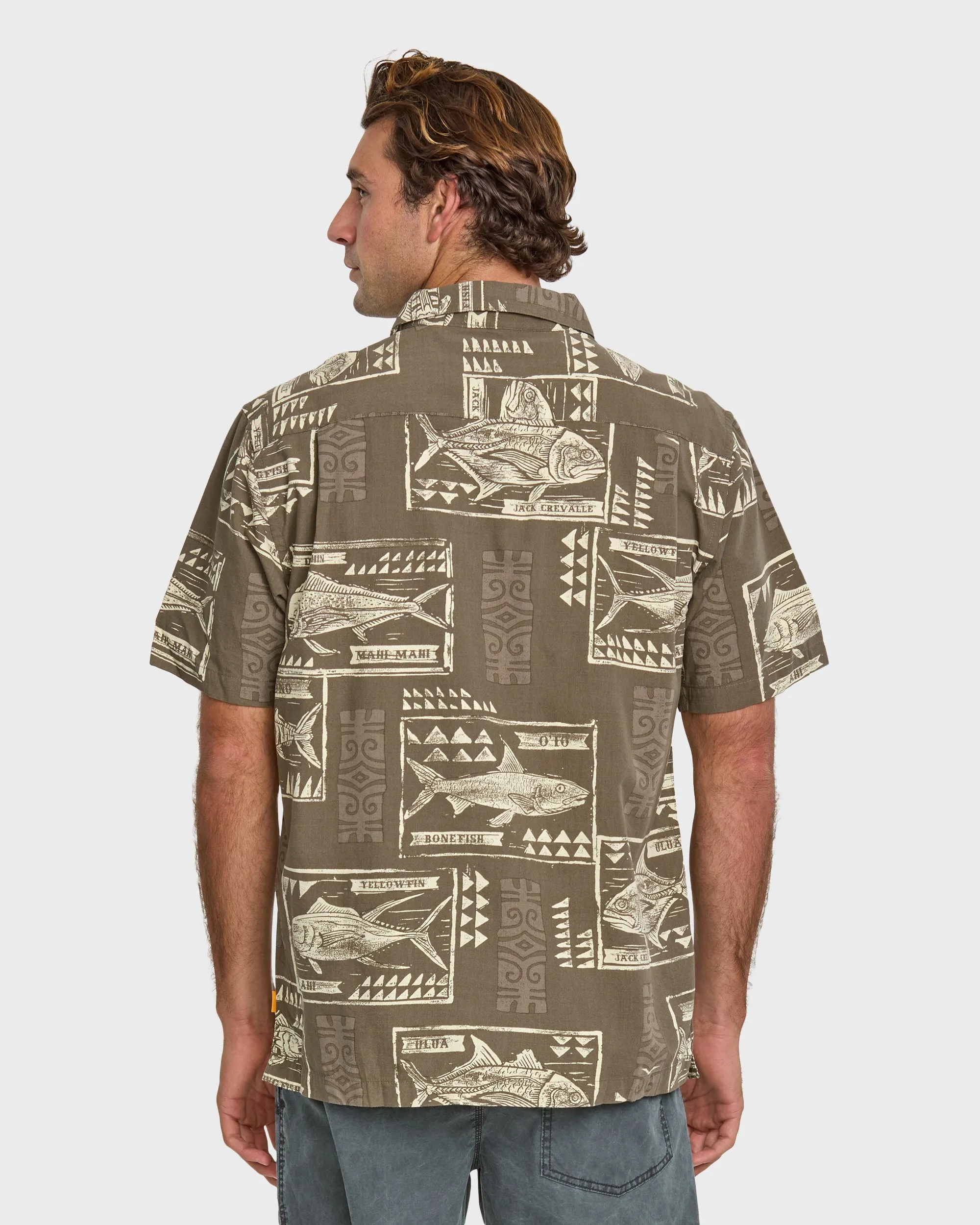 Waterman Block Fish Short Sleeve Shirt - Coconut sold by Quiksilver product image thumbnail 2