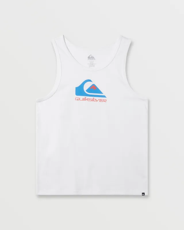 Comp Logo Tank - White sold by Quiksilver