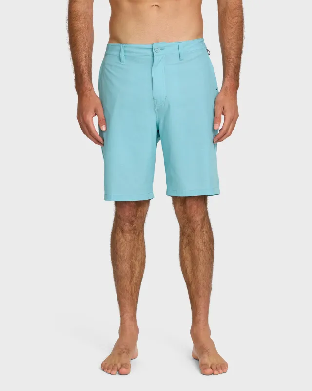 Union Heather 20" Amphibian Hybrid Shorts - Aqua Blue sold by Quiksilver