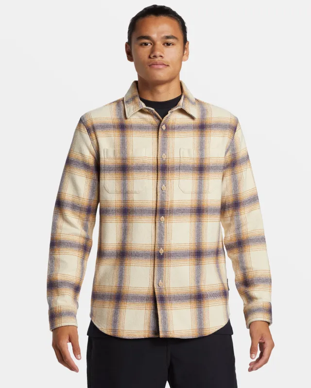 DNA Long Sleeve Flannel Shirt - Fog Dna Flannel sold by Quiksilver
