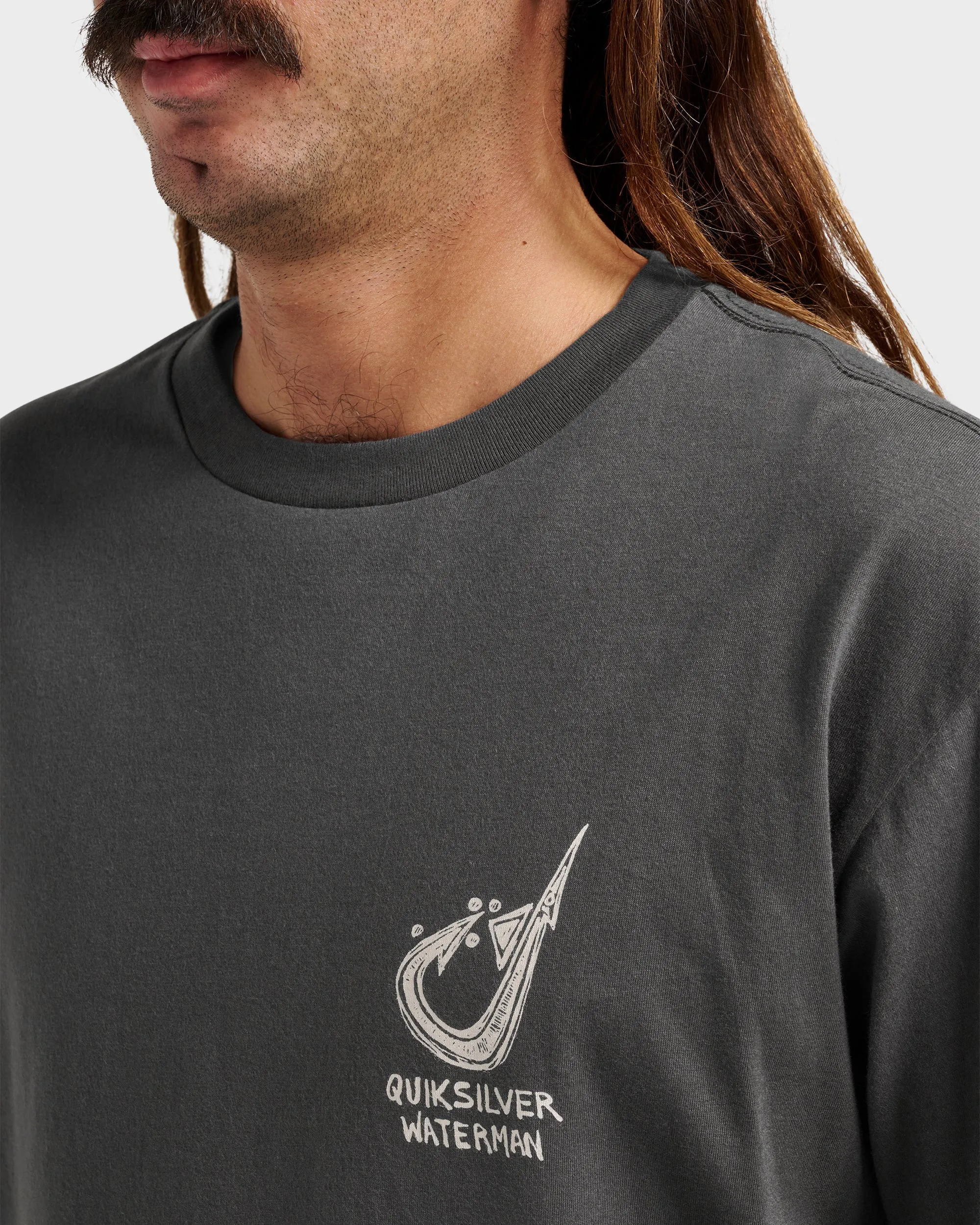 Waterman Hooked On Classic T-shirt - Phantom sold by Quiksilver product image thumbnail 4