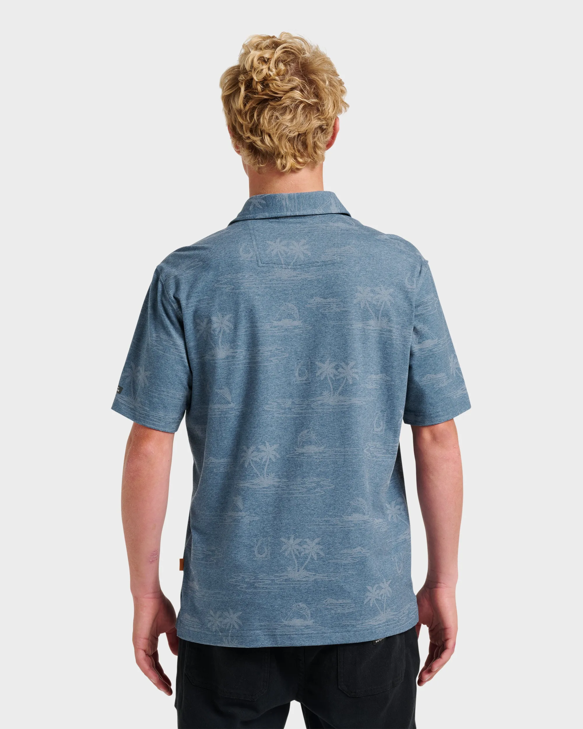 Waterman Island Daze Polo T-Shirt - Real Teal Heather sold by Quiksilver product image thumbnail 2