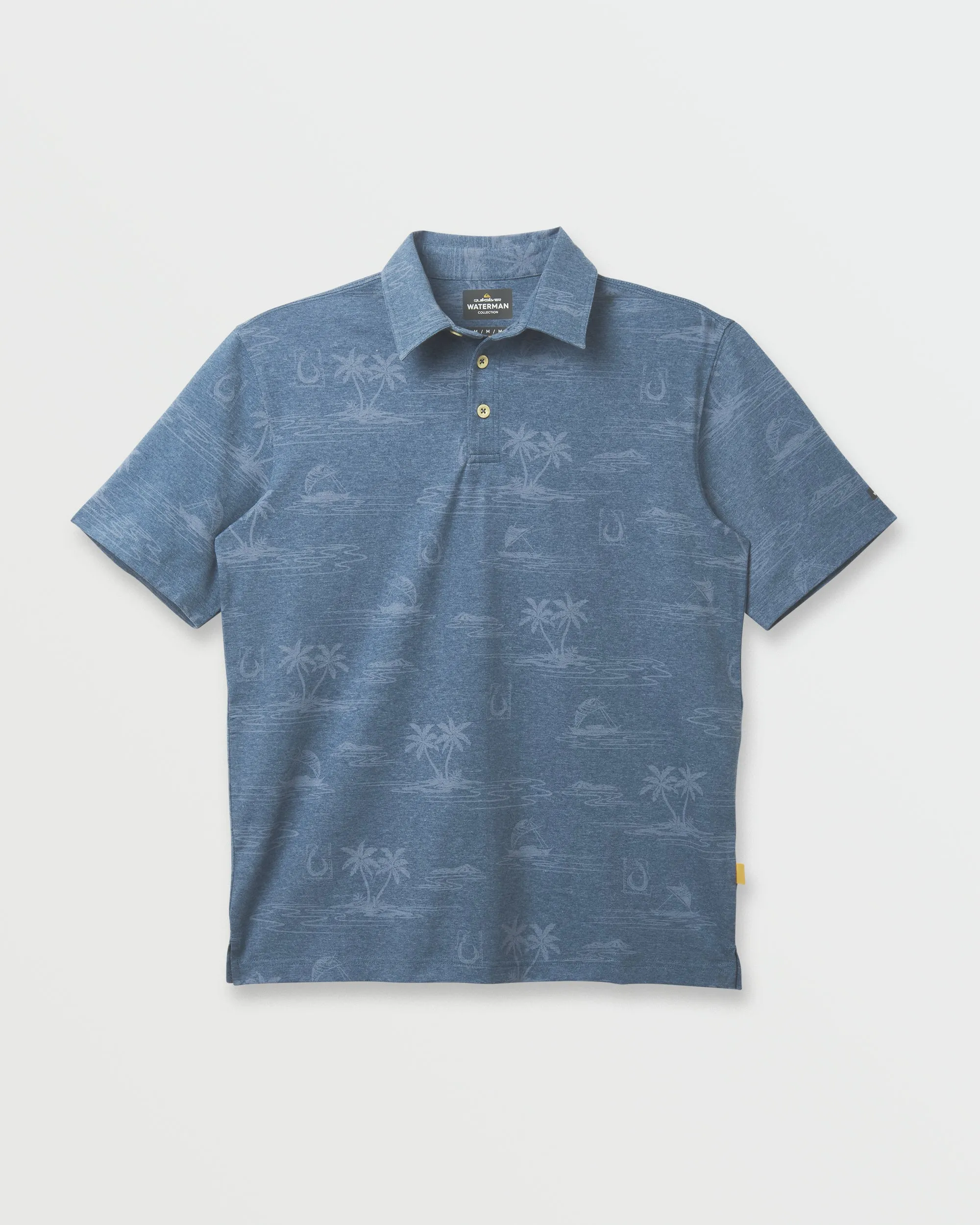 Waterman Island Daze Polo T-Shirt - Real Teal Heather sold by Quiksilver product image thumbnail 5
