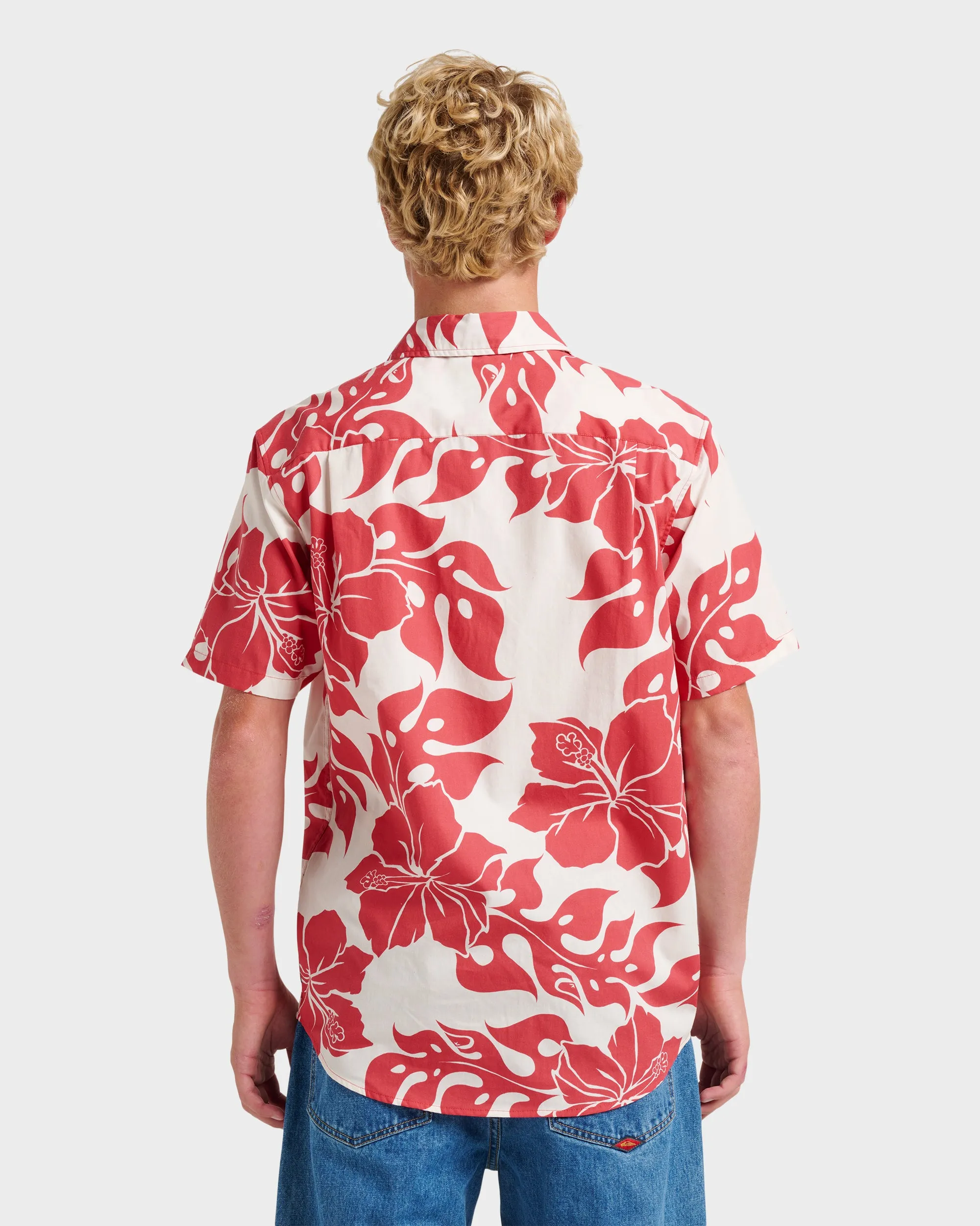 Oceanview Classic Short Sleeve Shirt - Mineral Red sold by Quiksilver product image thumbnail 2