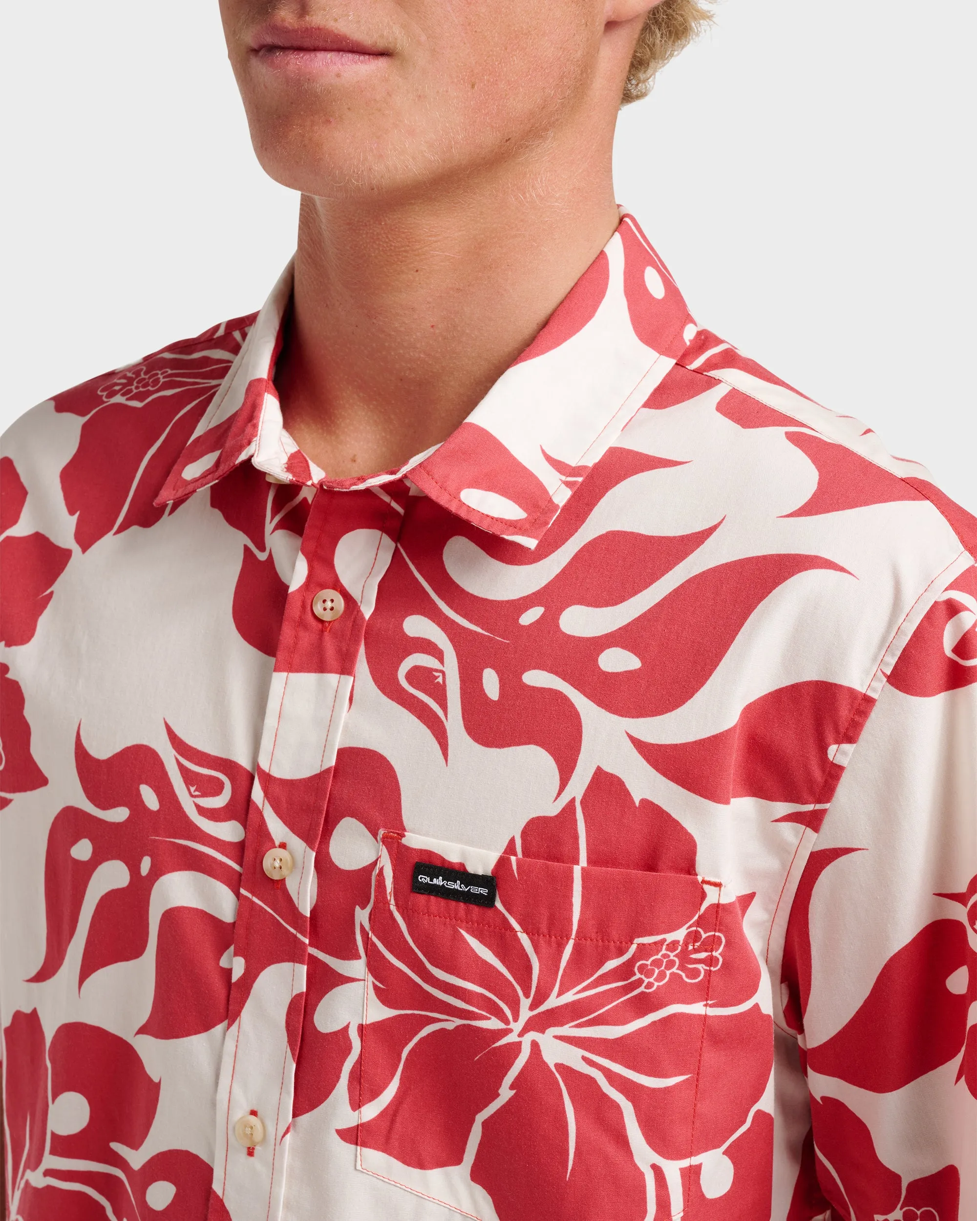 Oceanview Classic Short Sleeve Shirt - Mineral Red sold by Quiksilver product image thumbnail 4