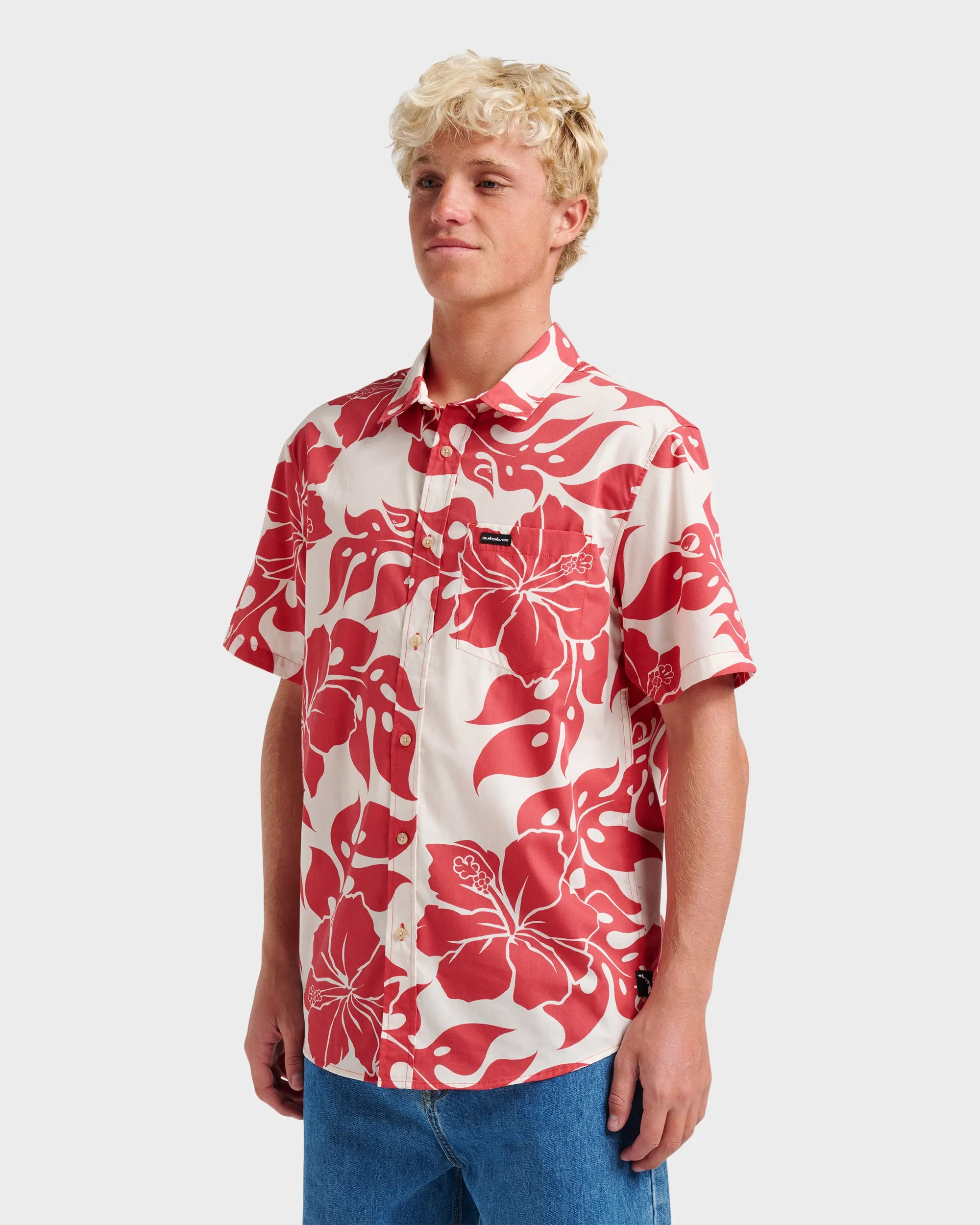 Oceanview Classic Short Sleeve Shirt - Mineral Red sold by Quiksilver product image thumbnail 3