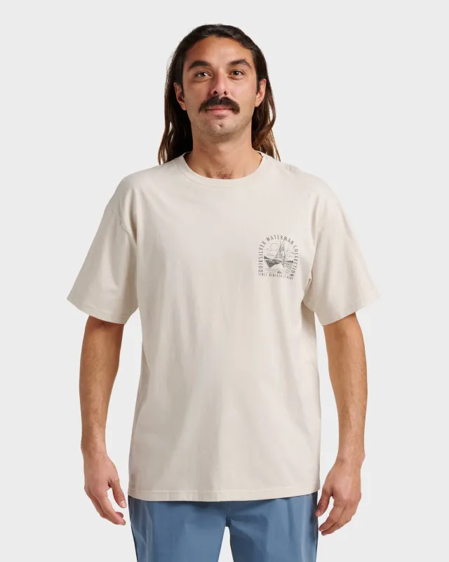 Waterman Out To Sea Classic T-shirt - Moonbeam sold by Quiksilver